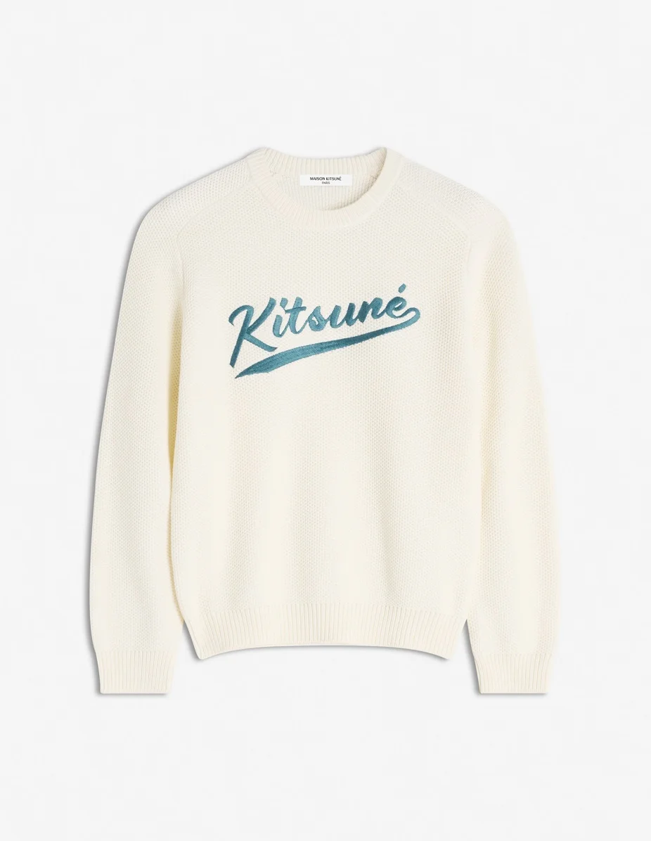 KITSUNE VARSITY EMBROIDERED MESH JUMPER - 1