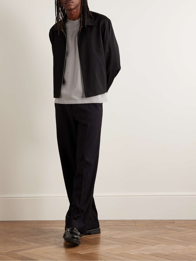 AMI Paris Logo-Embroidered Organic Cotton-Jersey T-Shirt outlook