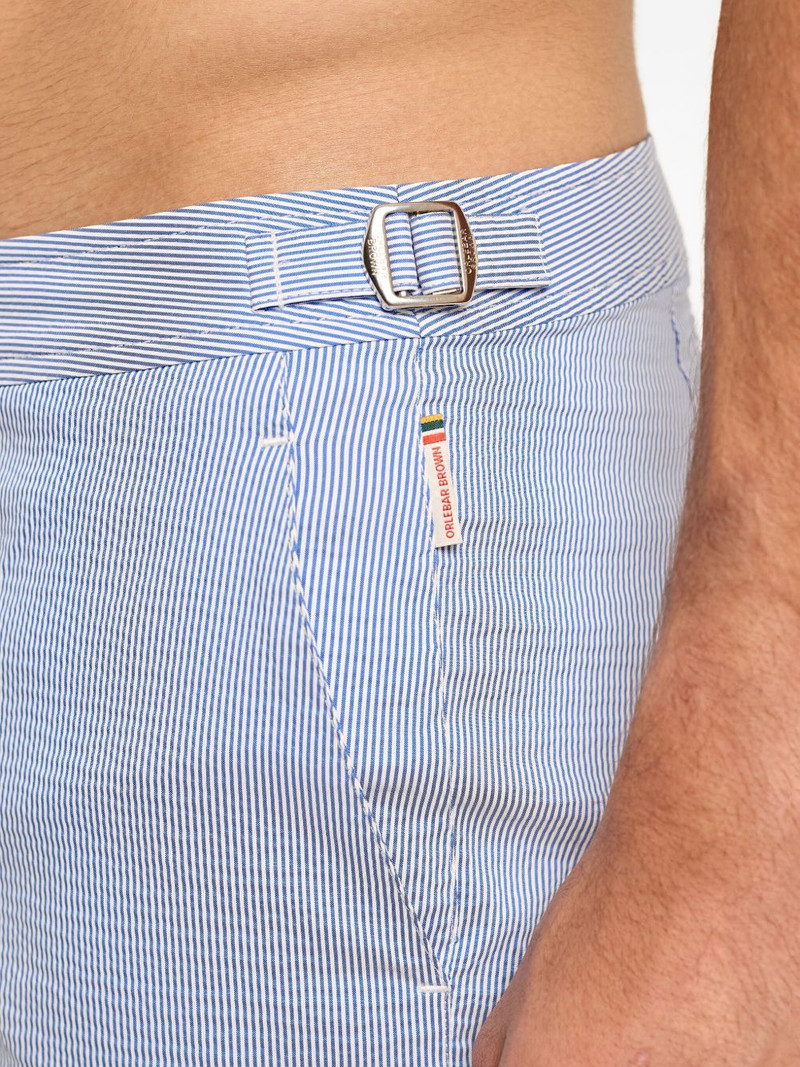 Bulldog stripe seersucker swim shorts 3