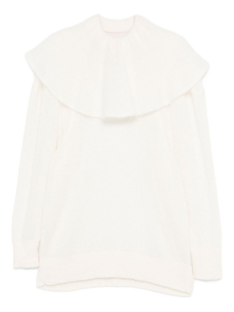 volant ruffled-neck sweater 1