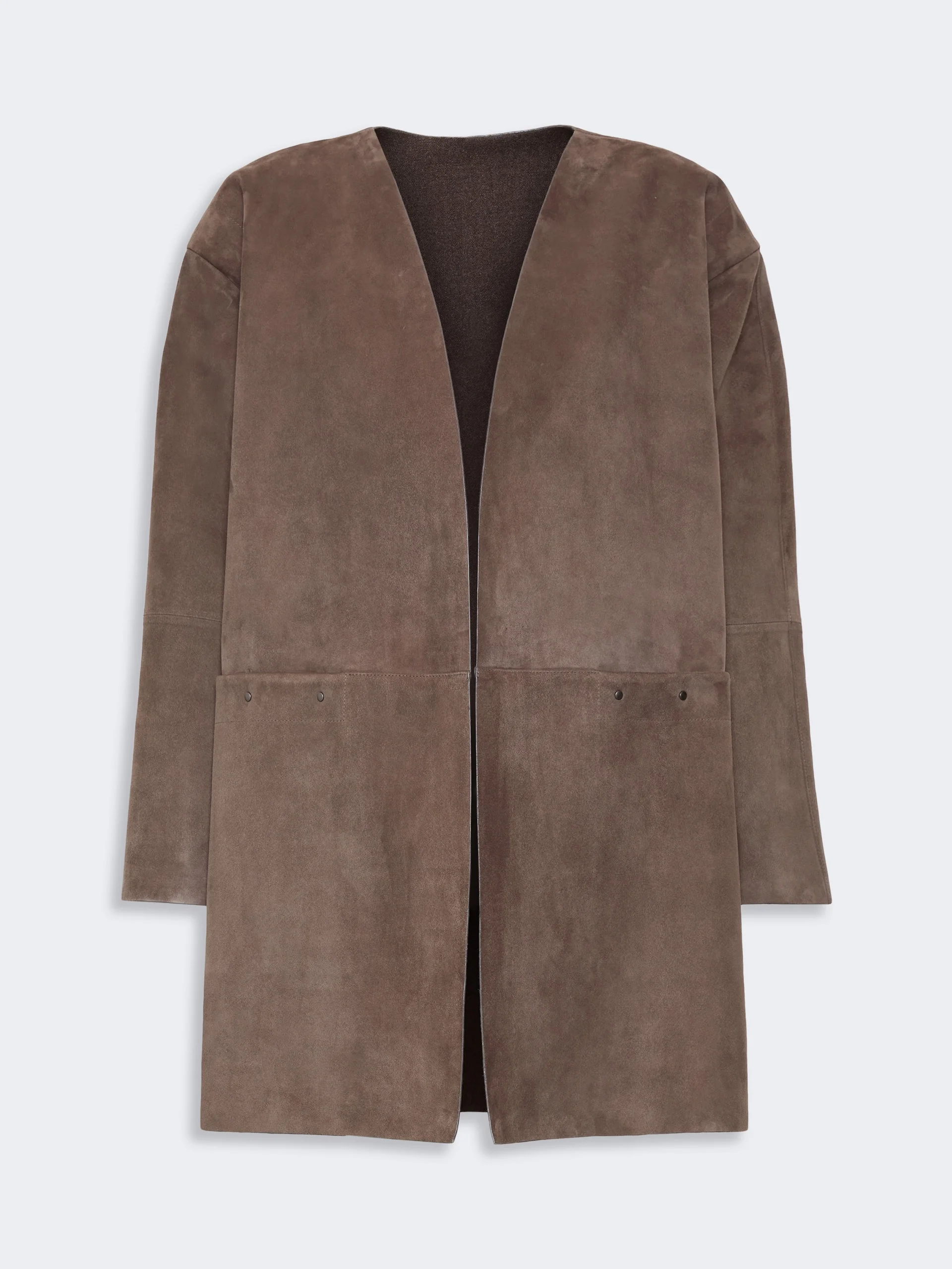FLIRT Suede overcoat - MUD - 1