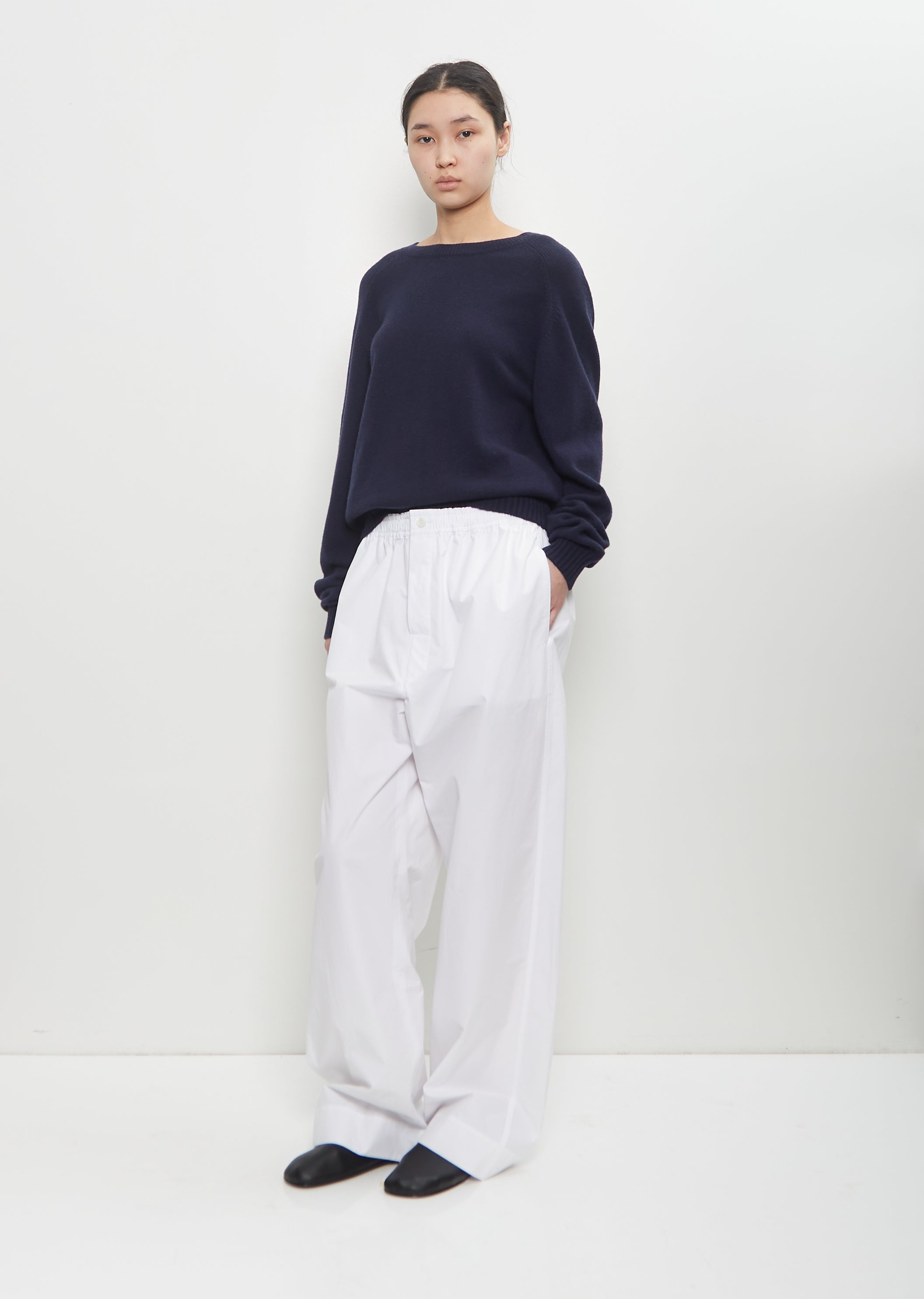 Cashmere Bow Collar Pullover - 4