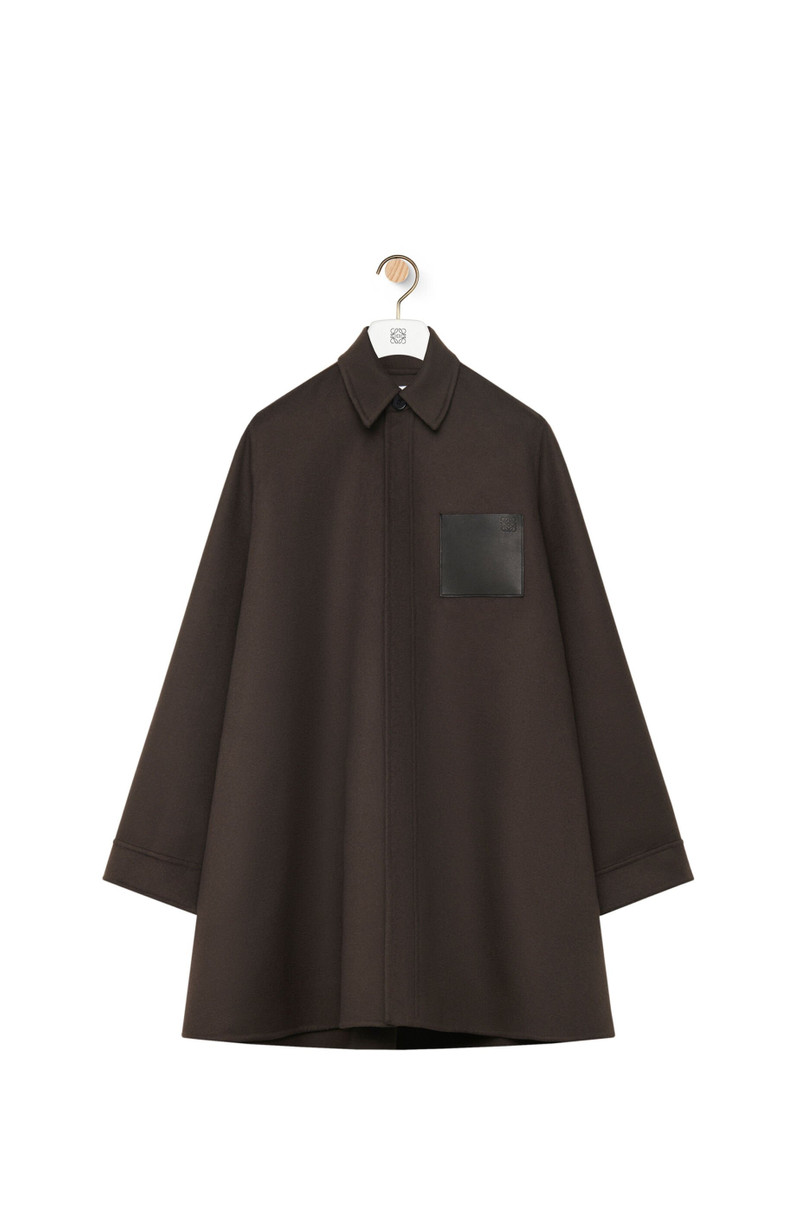 Trapeze coat in wool and cashmere 1