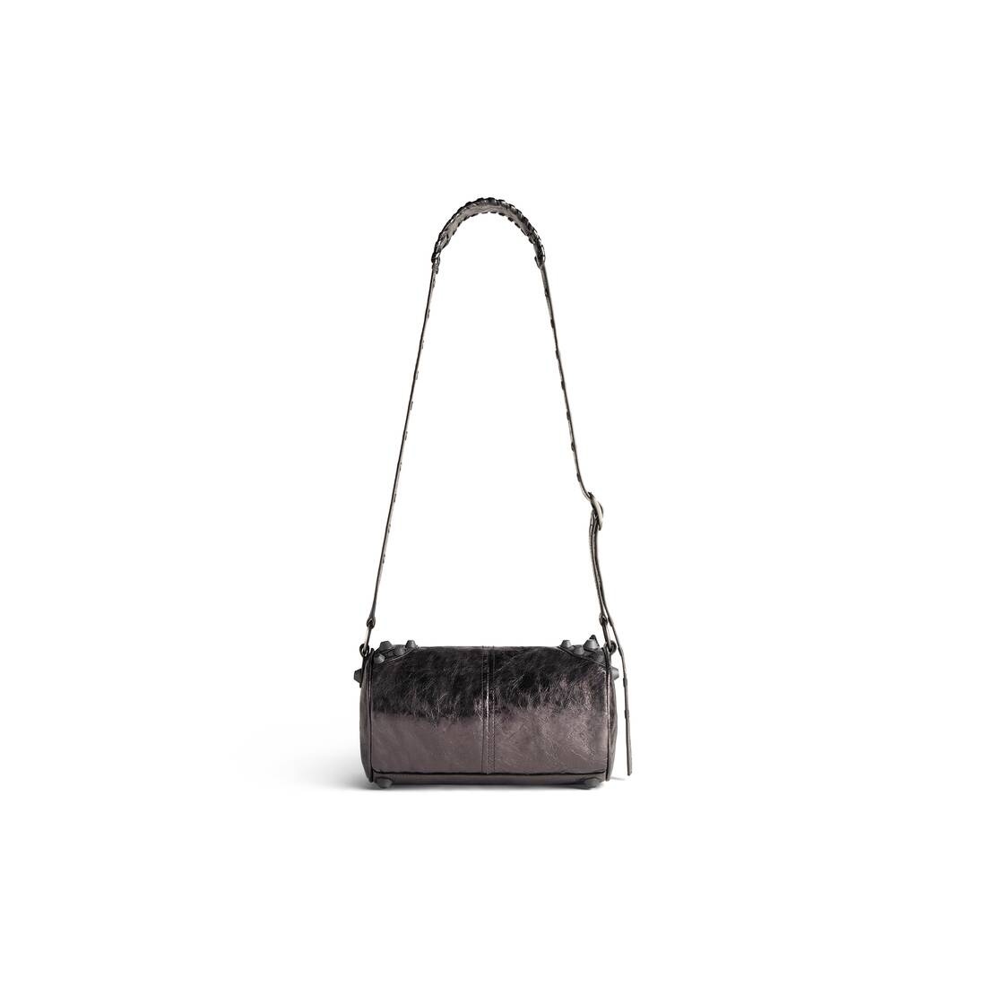 Le Cagole Men Cylinder Bag Metallized in Metalic Grey - 6