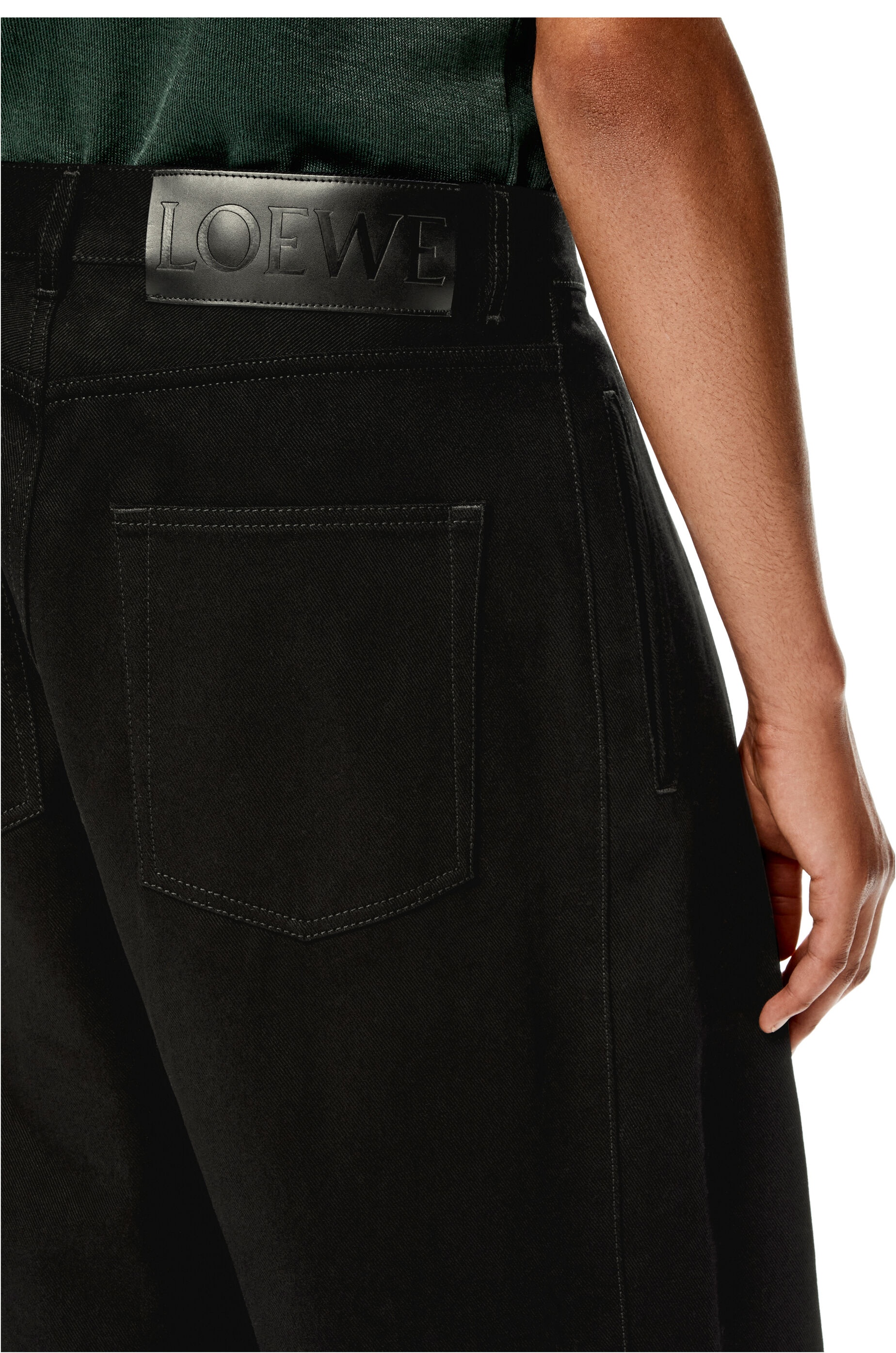 Low crotch trousers in cotton - 5
