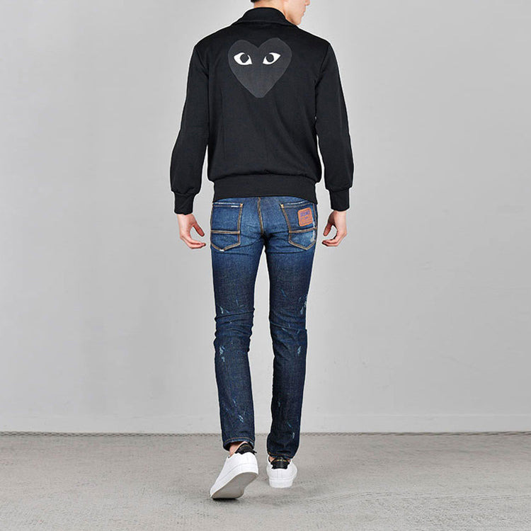 COMME des GARCONS PLAY Big Black Heart Track Jacket 'Black' AZ-T256-051-1 - 4