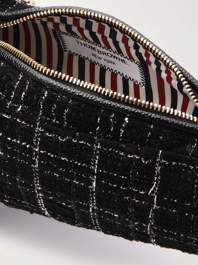Hector Leather-Trimmed Tweed 메신저 백 3