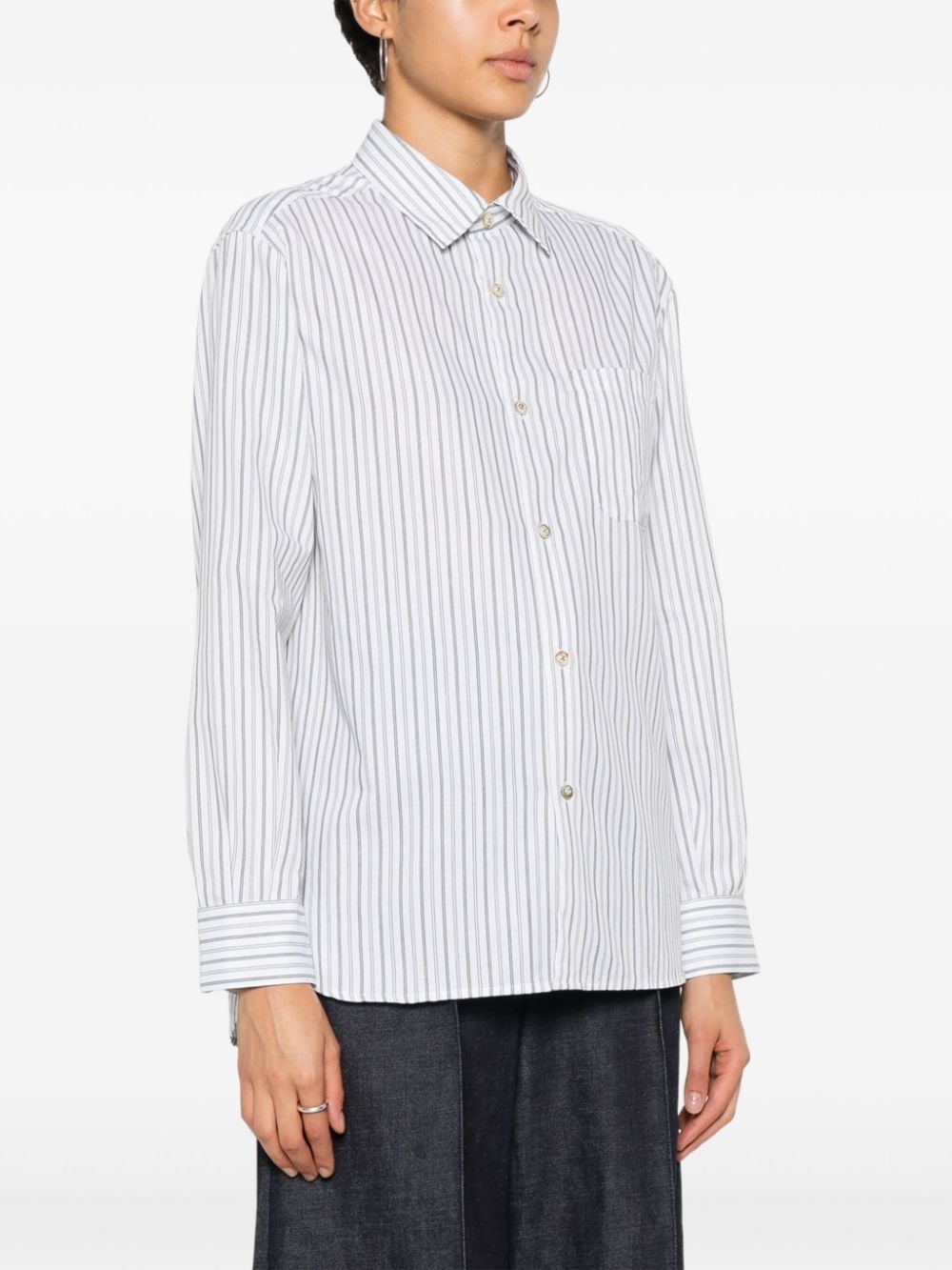 striped cotton-blend shirt - 3