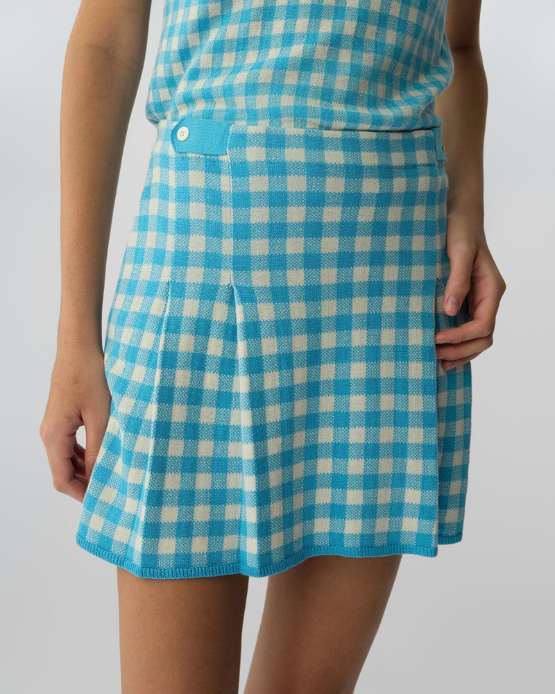 Gingham Pleated Skirt 4