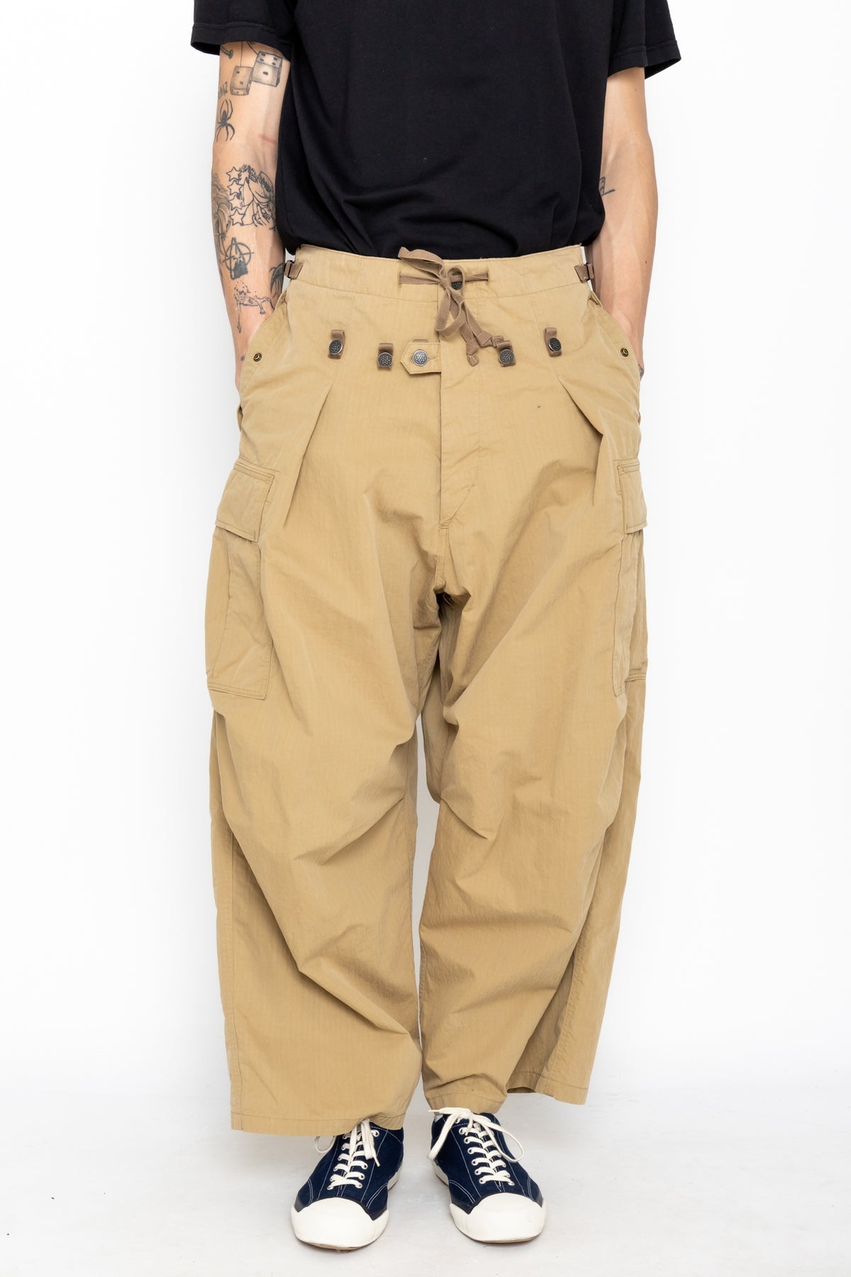 Rip Stop JUMBO Cargo Pants - Beige - 2