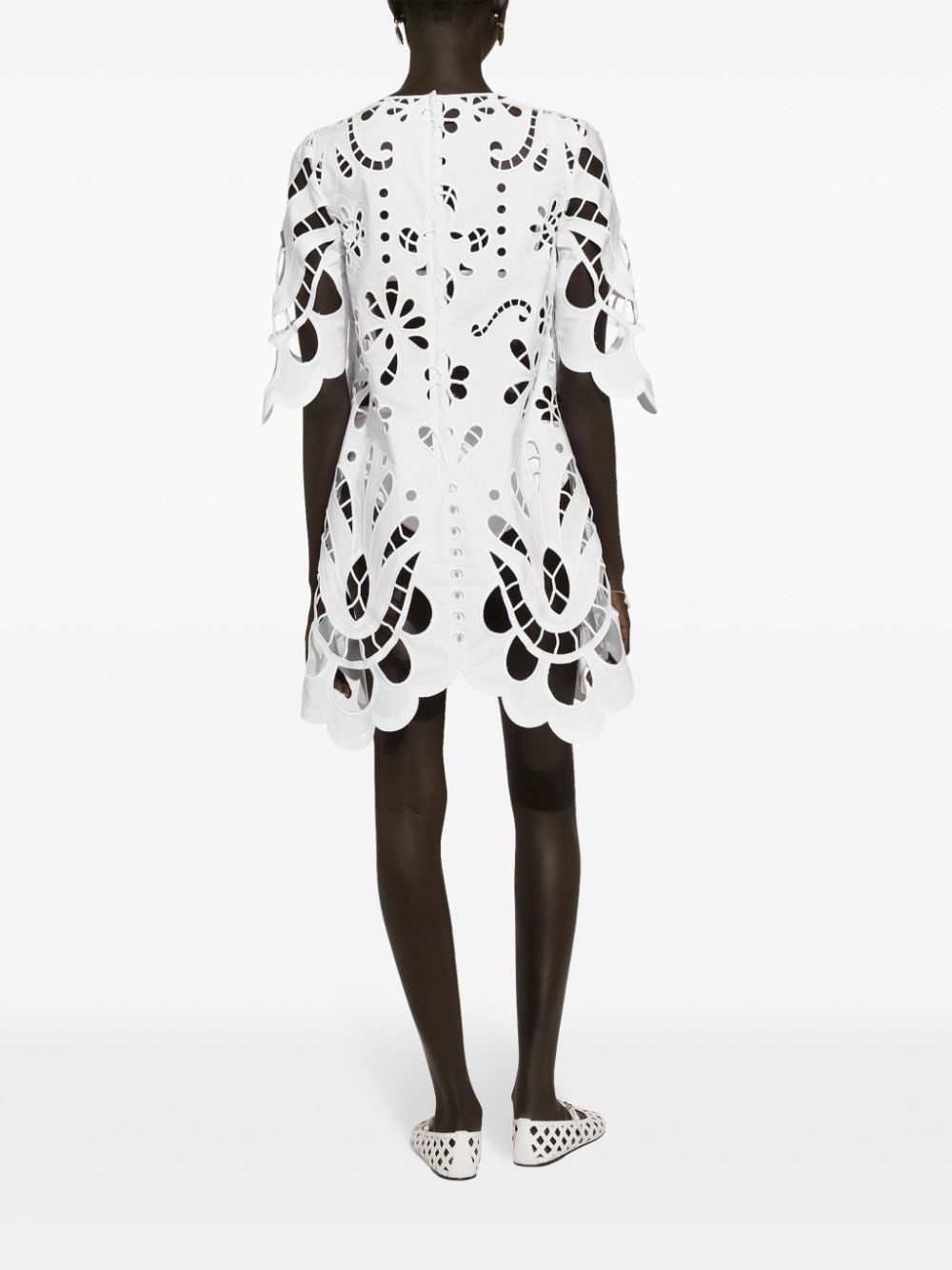 cut-out shift minidress - 4