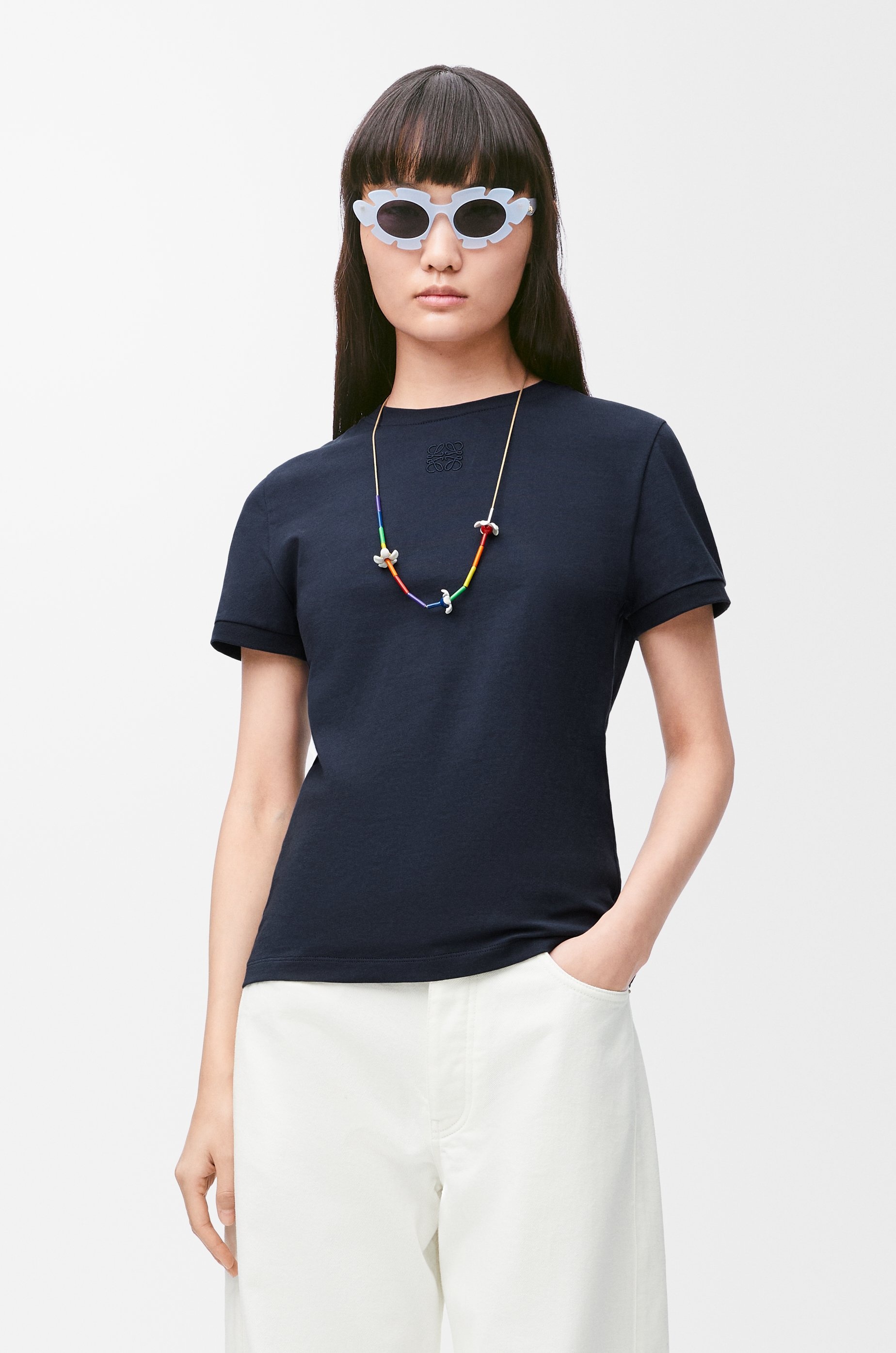 Lace T-shirt in cotton - 3