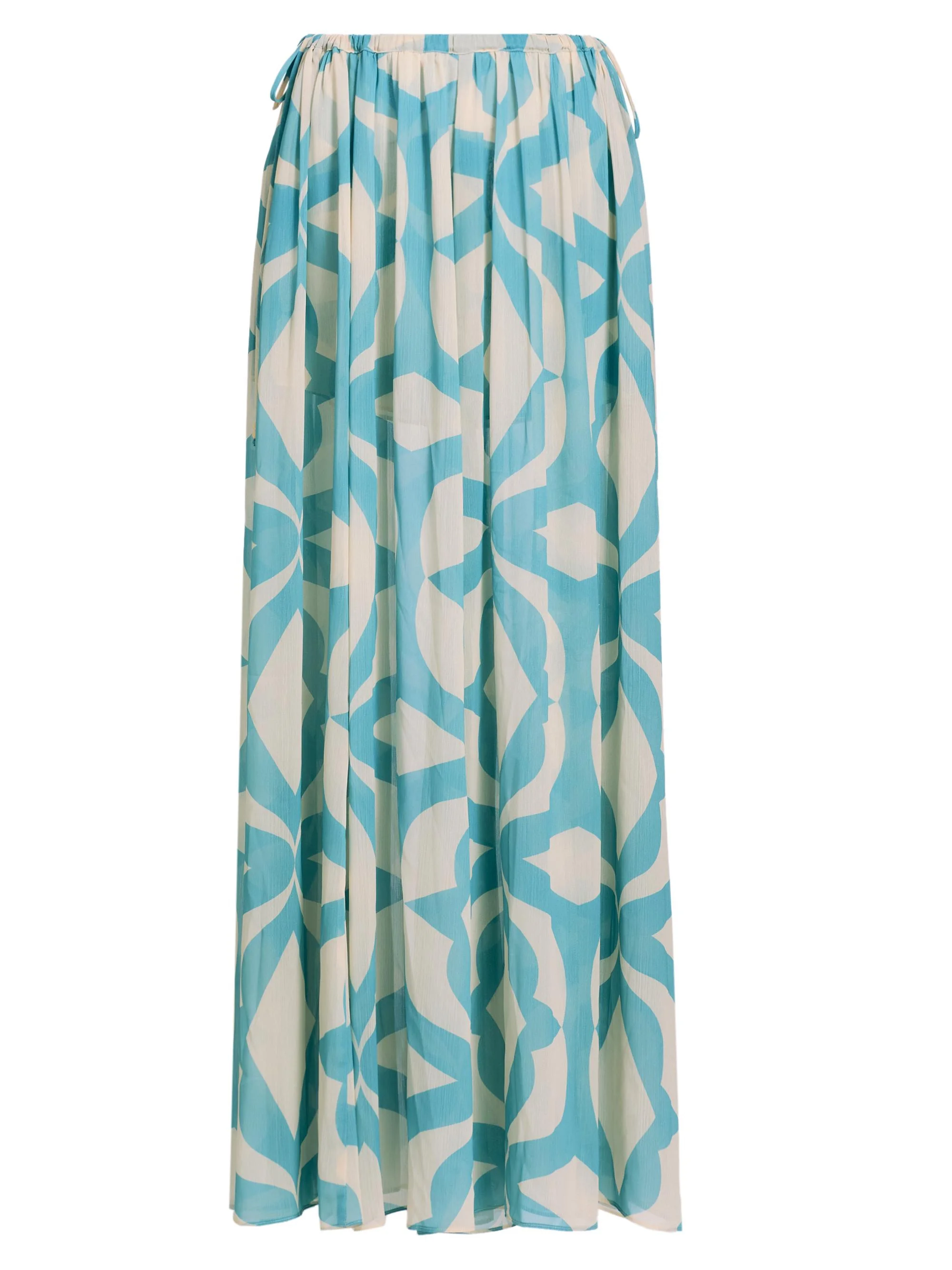 Women's Nila Printed A-Line Maxi Skirt - Mosaic Sky - 1