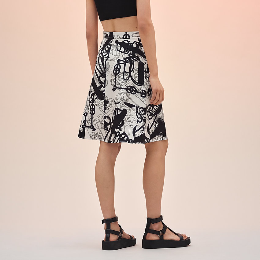 "Cliquetis en Tattoo Aquarelle" pleated skirt - 2