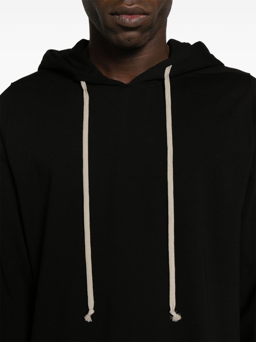 mid-length organic-cotton hoodie - 5
