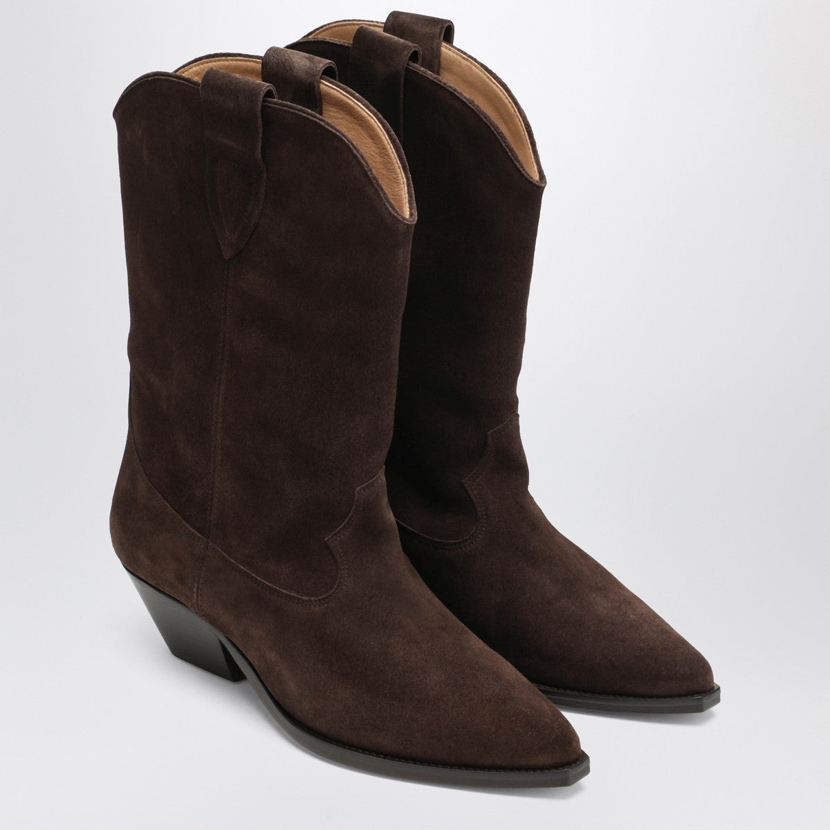 ISABEL MARANT Duerto Chocolate cowboy boots in suede - 1
