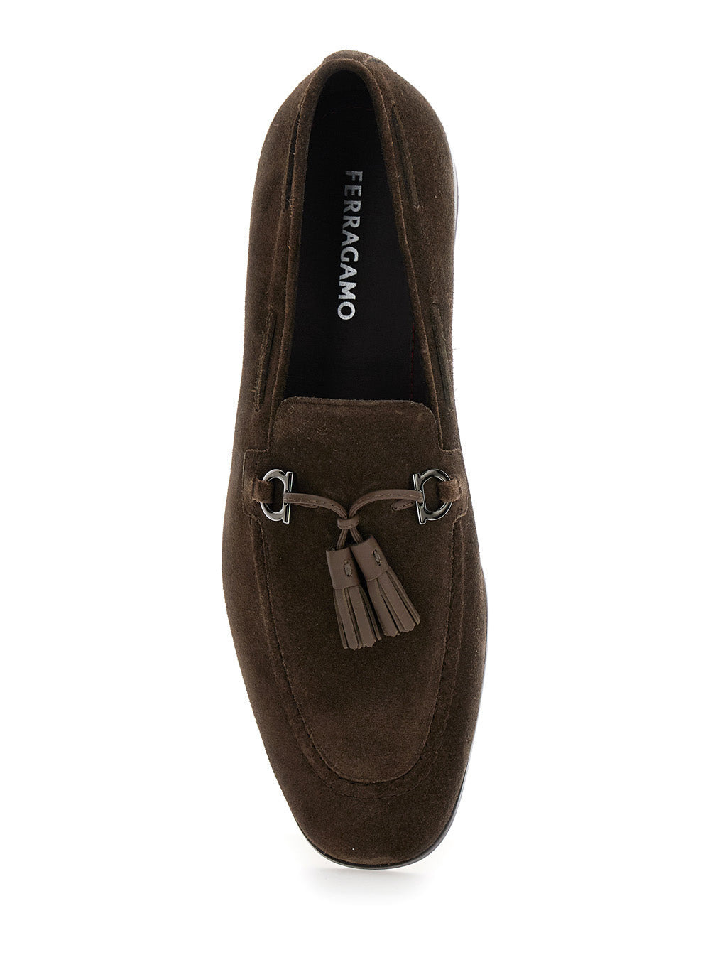 Ferragamo Men 'Besile2' Brown Loafers With Gancini And Cord Detail In Suede Man - 4