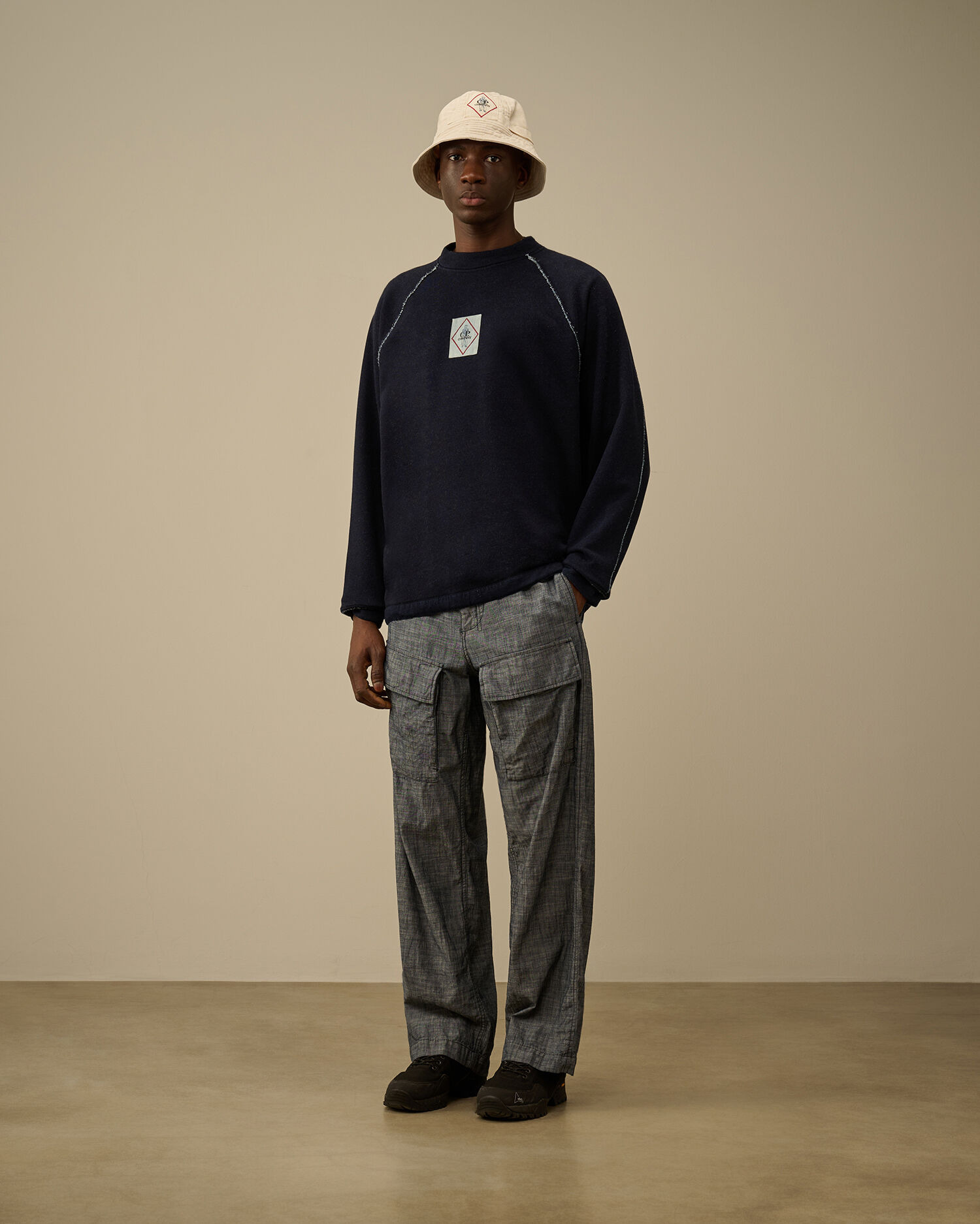 Chambray Loose Cargo Pants - 2