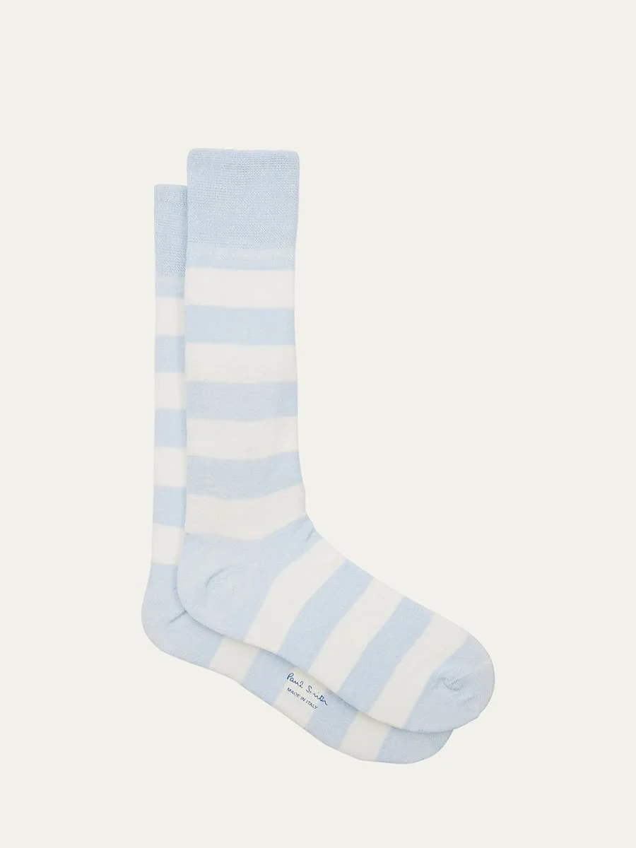 Men's Barry Thick Stripe Crew Socks - 1