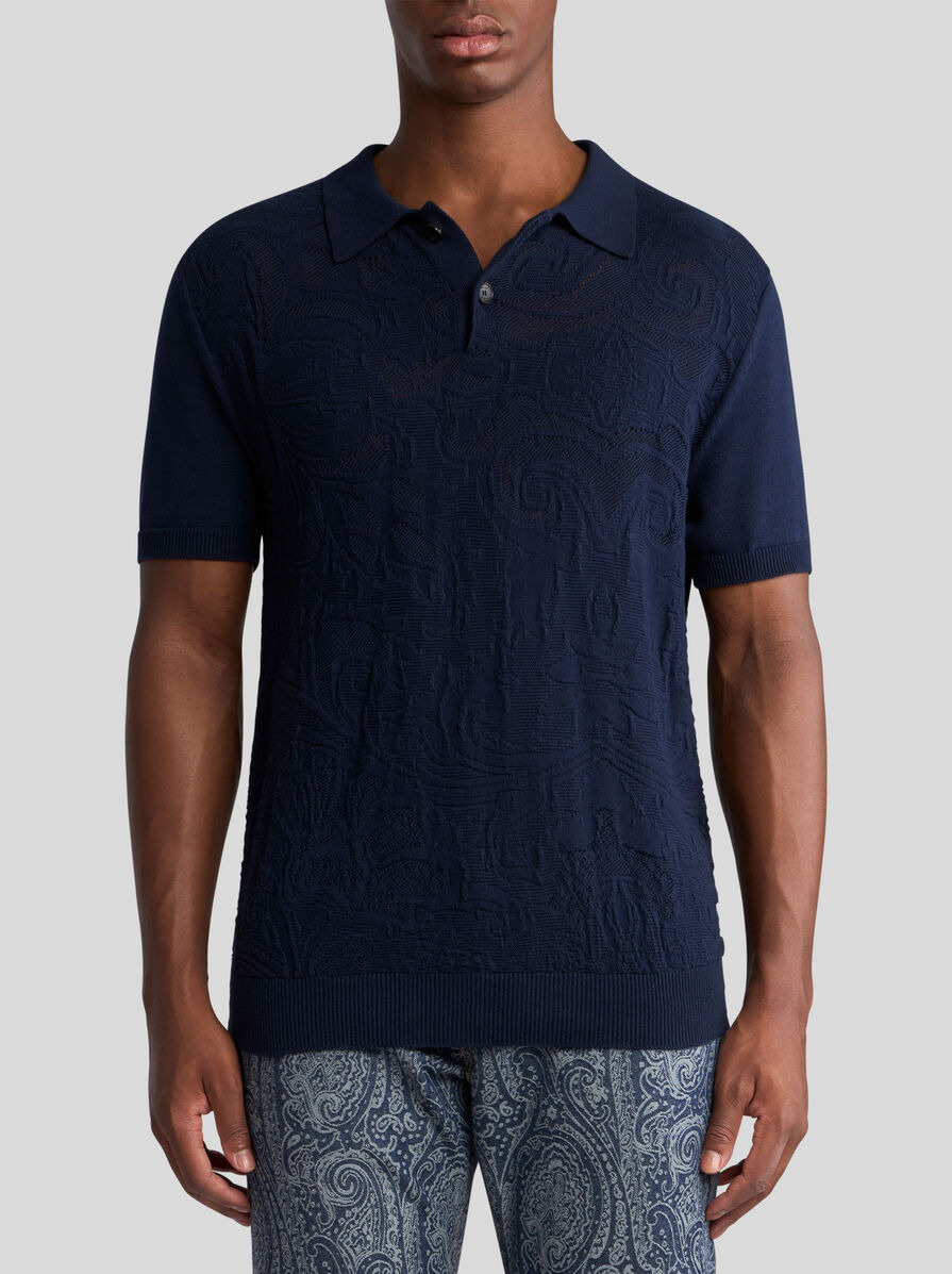 TEXTURED KNIT POLO SHIRT - 2