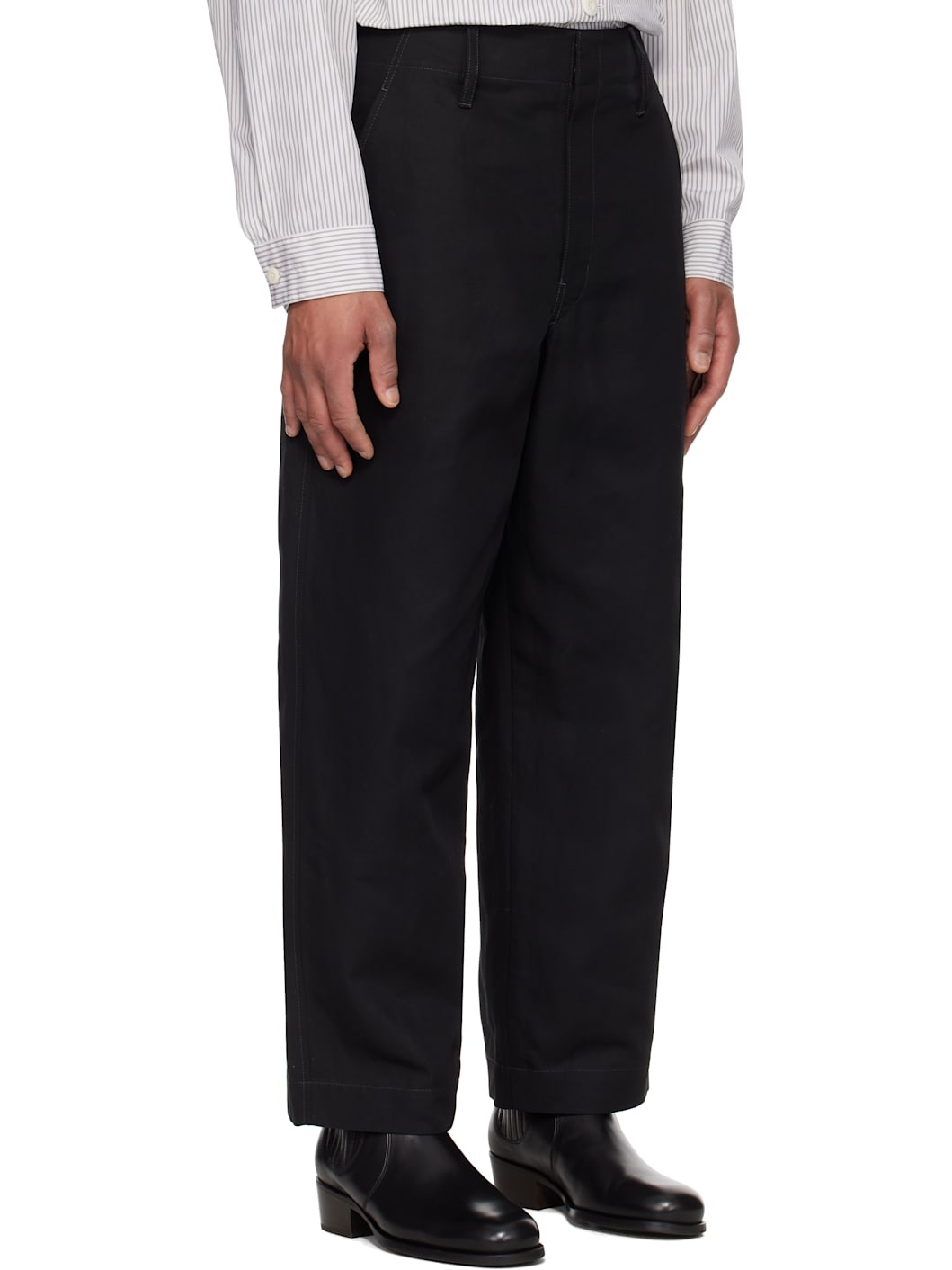 Black Big Chino Trousers - 2