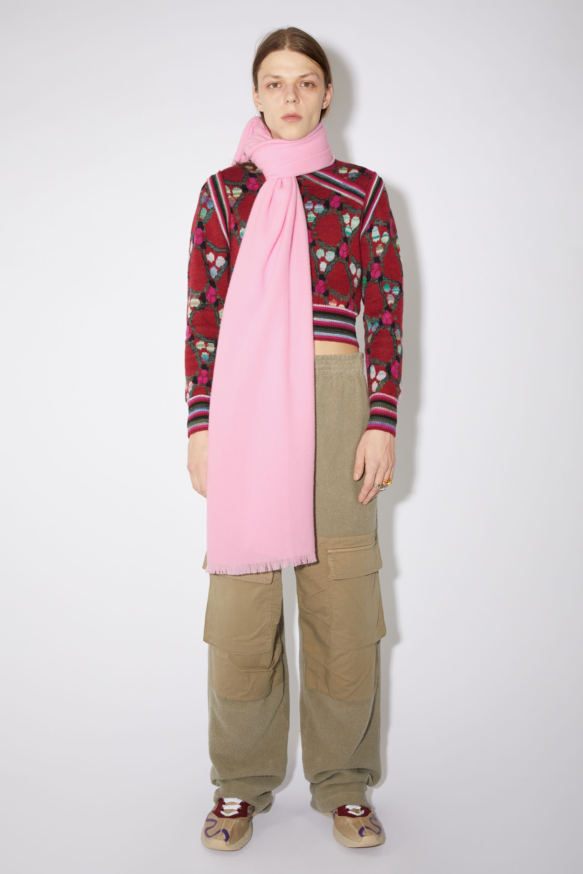 Wool scarf - Pale Pink - 3