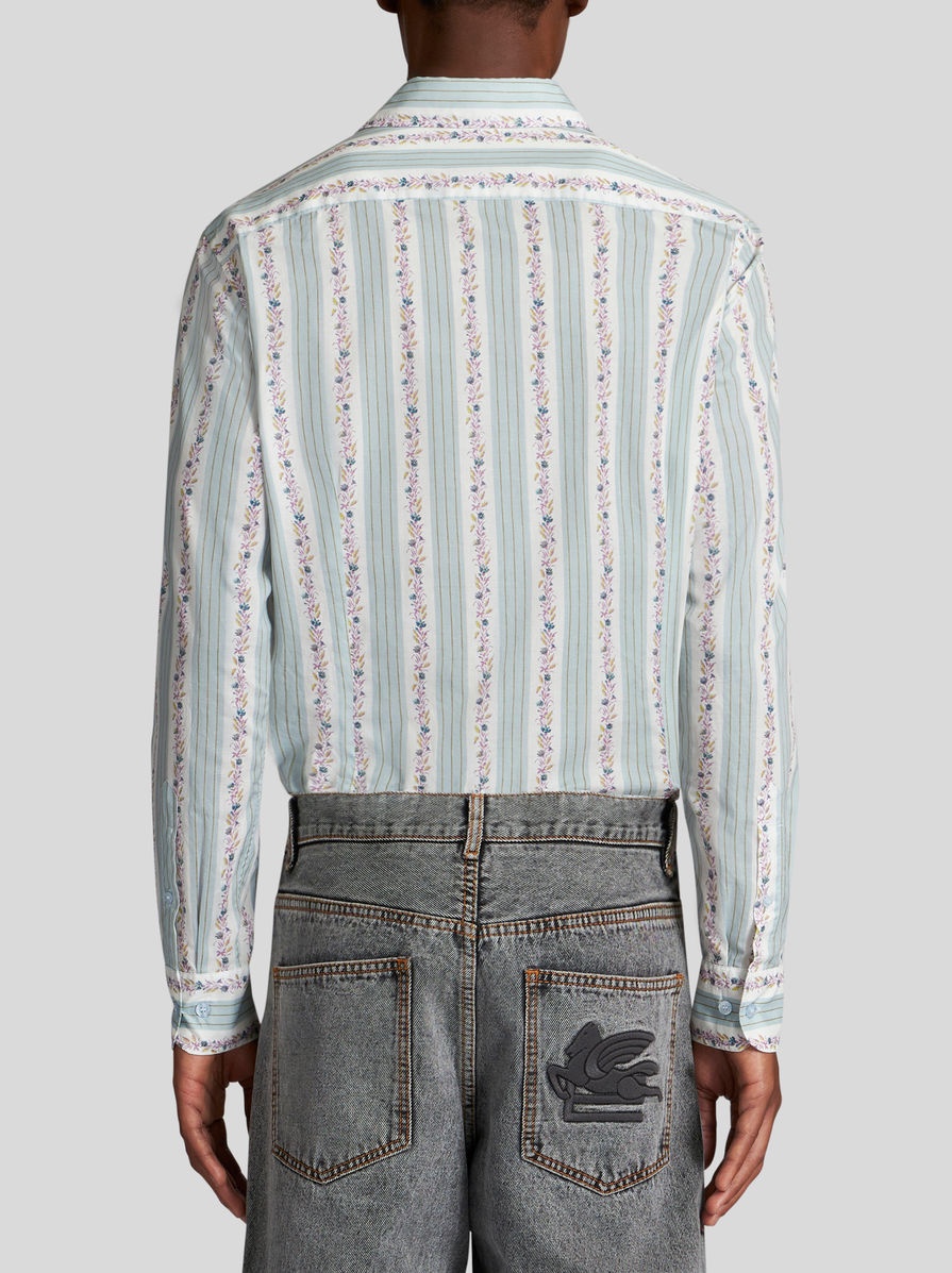 STRIPED SHIRT WITH FLOWERS - 4