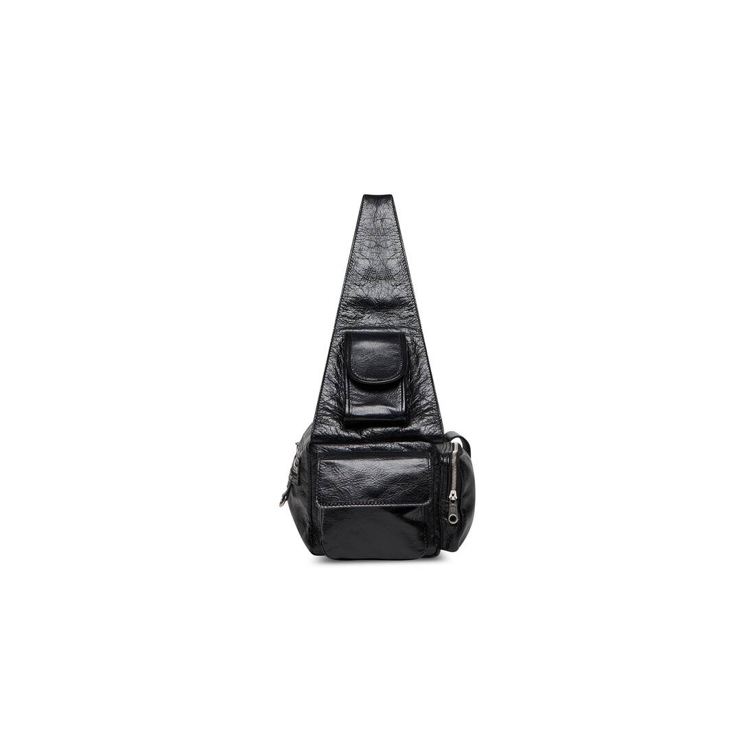 BALENCIAGA Superbusy Small Sling Bag in Black | REVERSIBLE