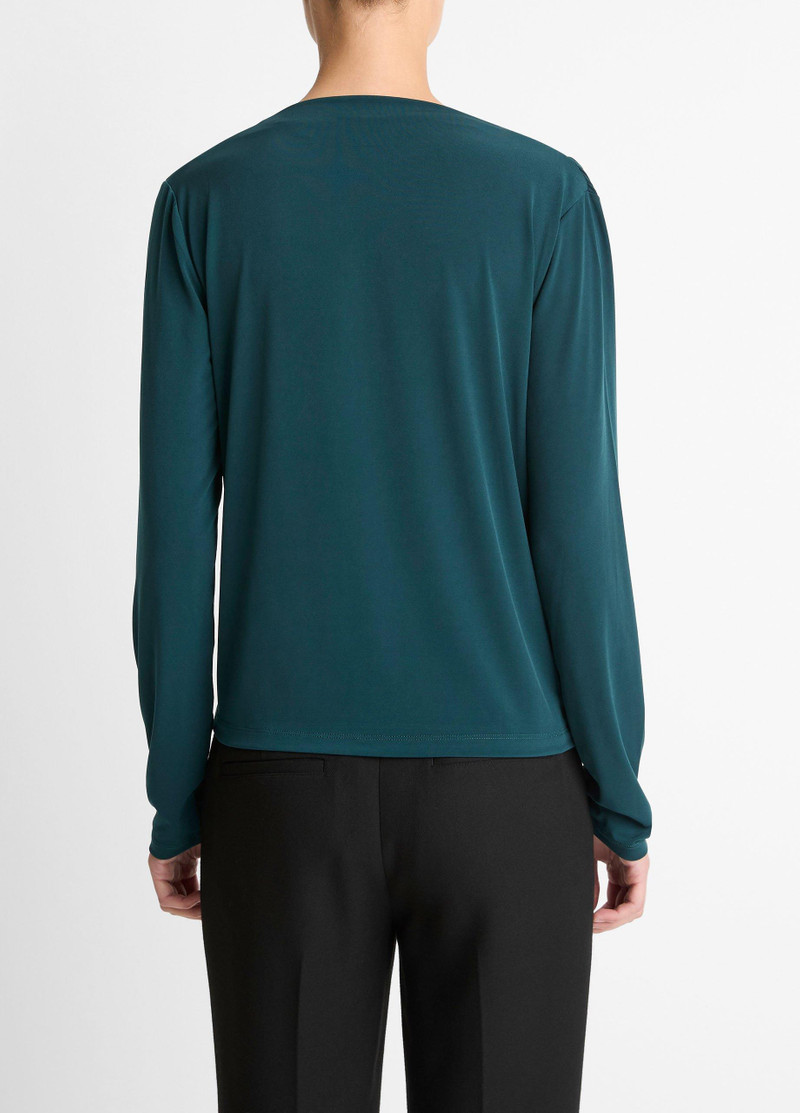 Vince Matte Jersey Cowl-Neck Top outlook