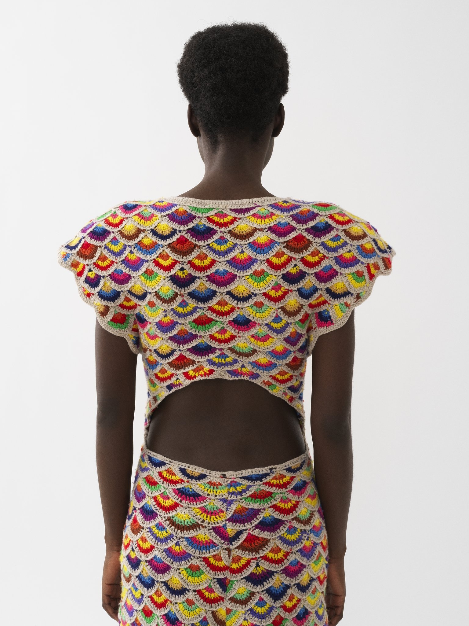 WING-SHOULDER FLARED DRESS - 5