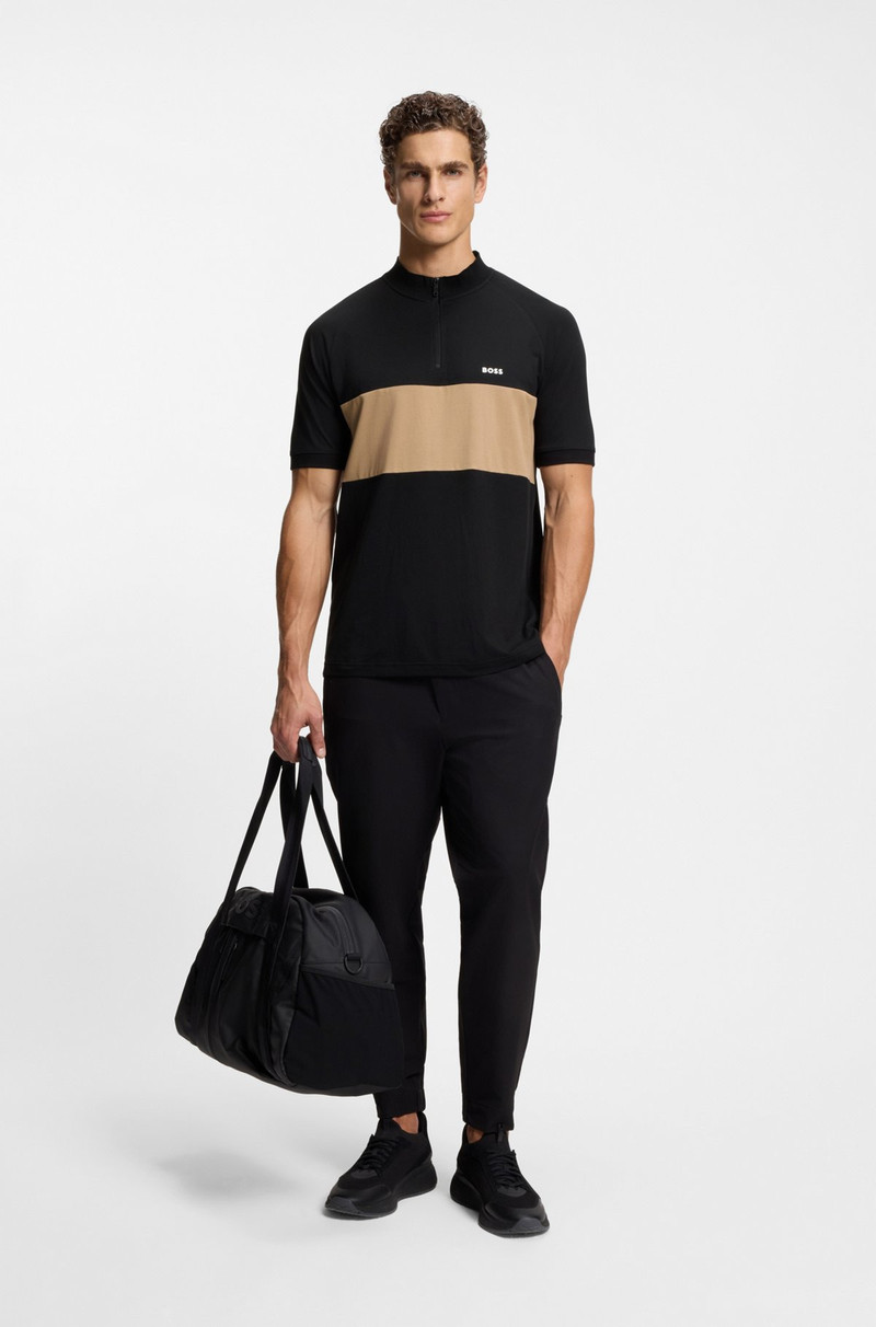 BOSS ACTIVE POLO SHIRT WITH BLOCK STRIPE outlook