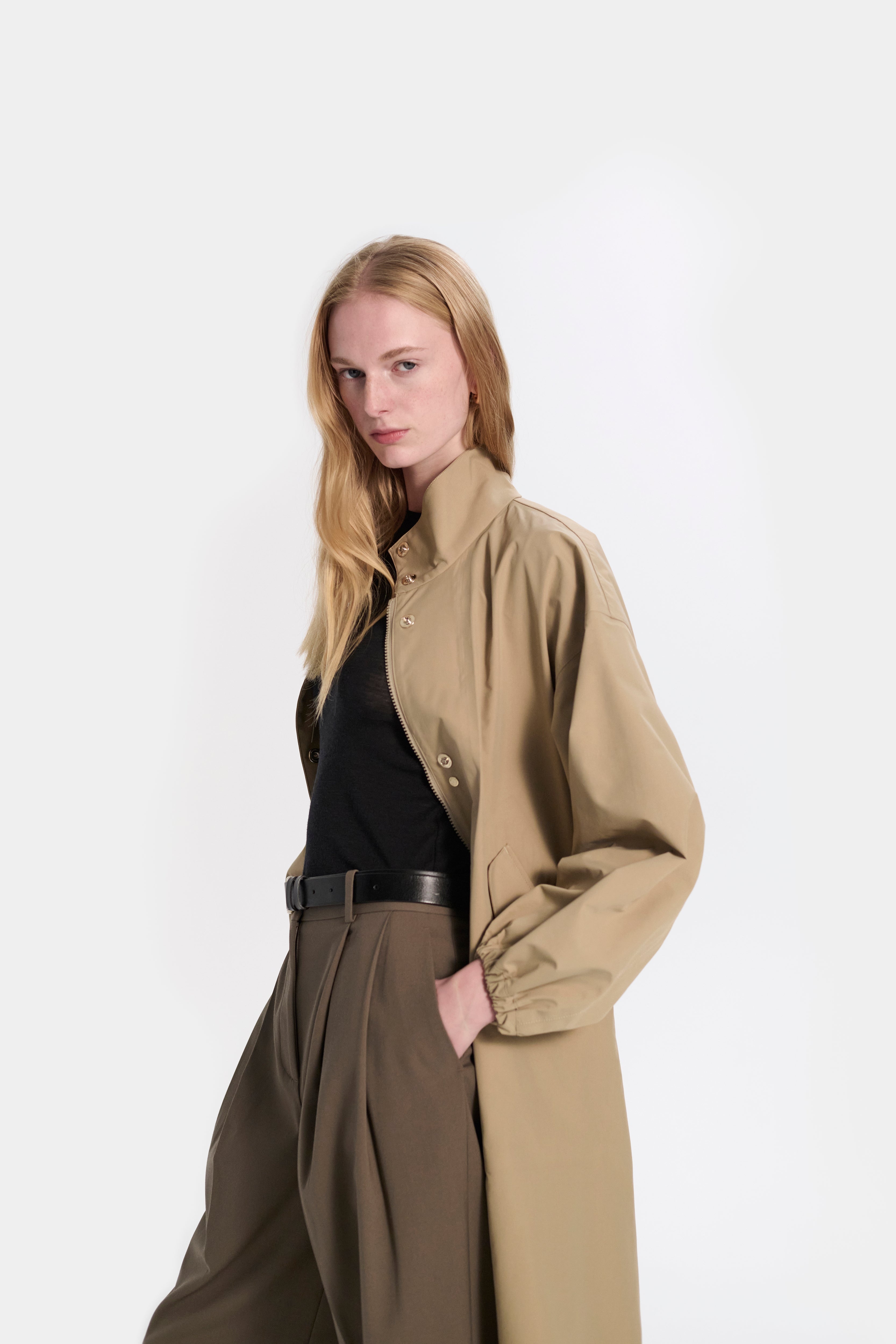 Skye Stand Collar Long Coat - 7
