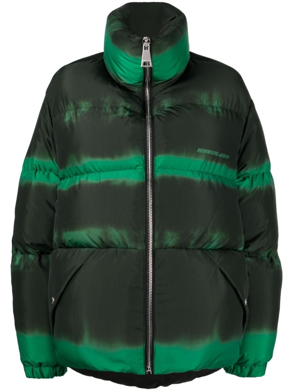 faded-effect puffer jacket - 1