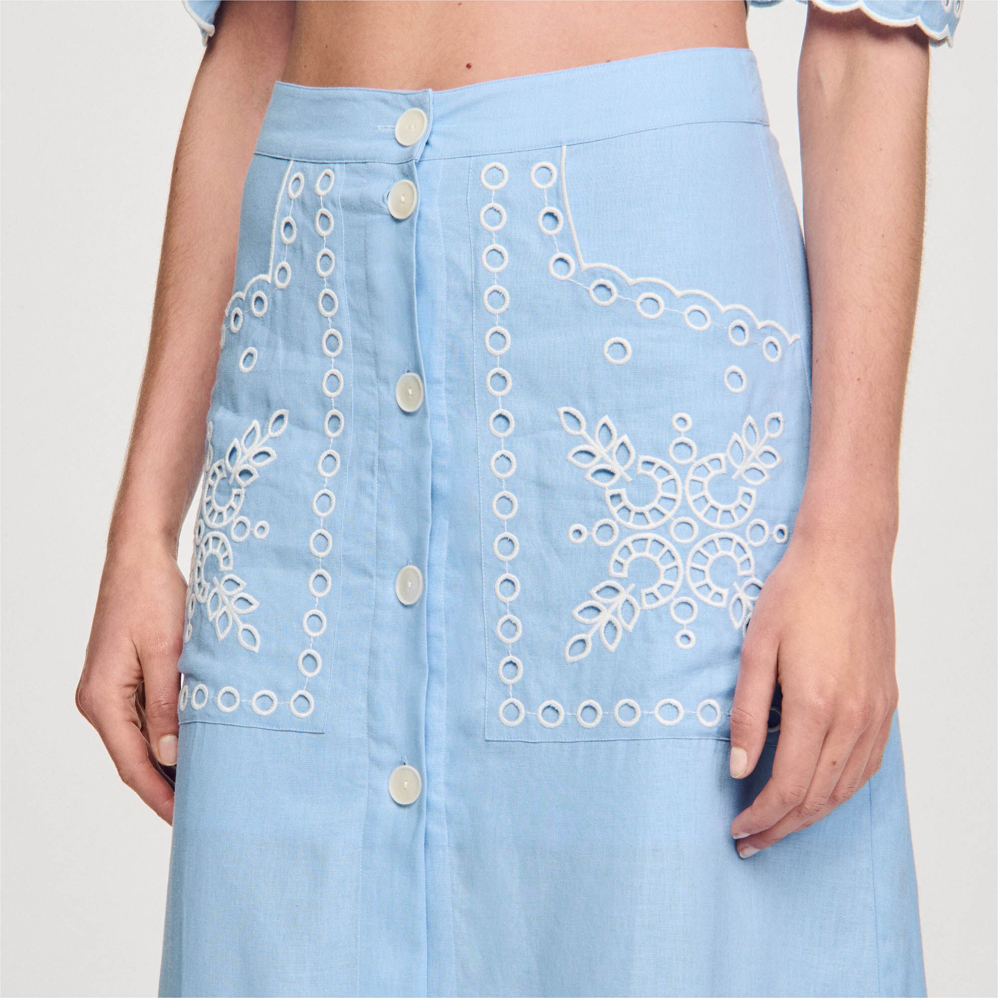 EMBROIDERED MAXI SKIRT - 4