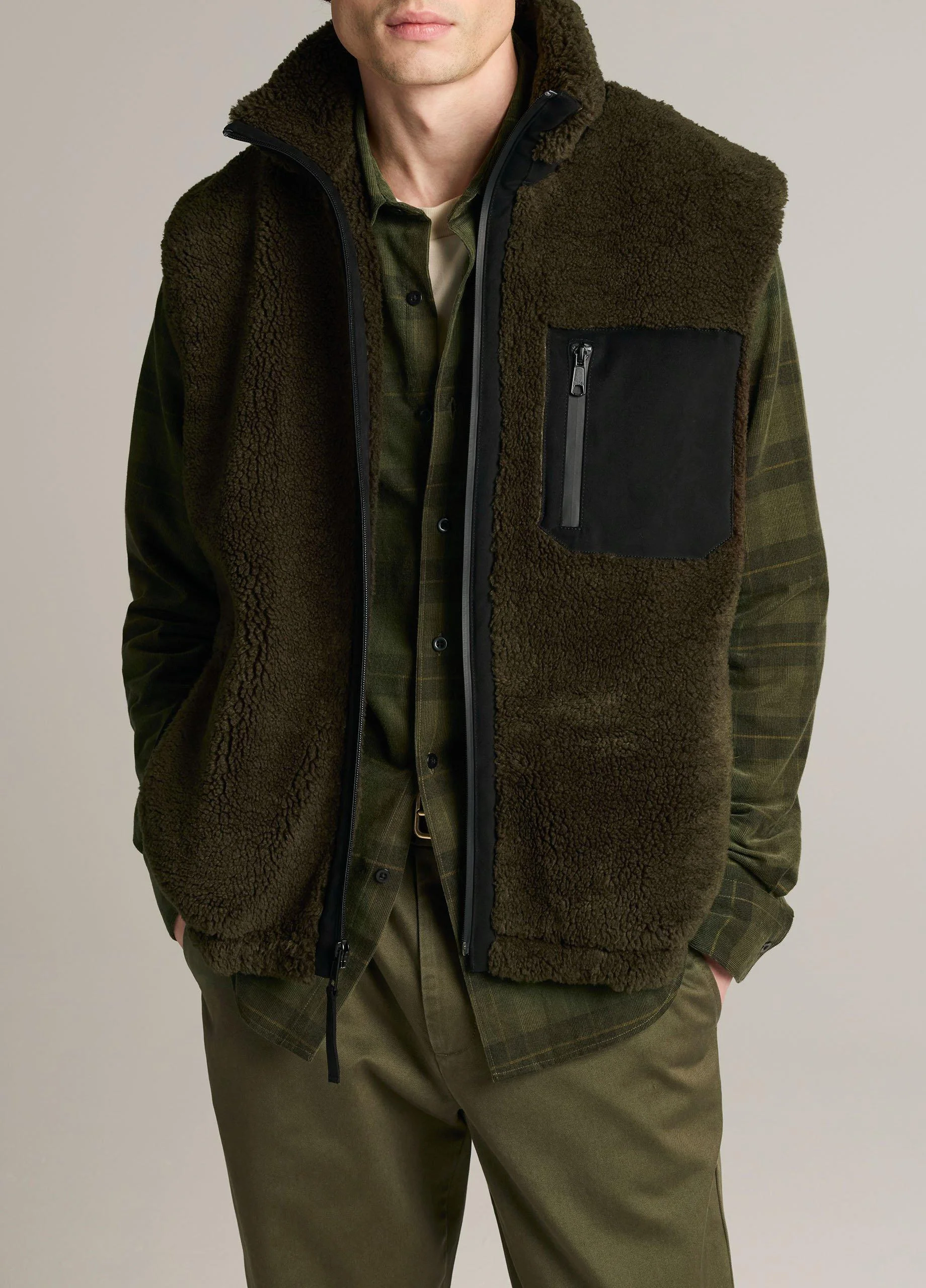 Sherpa Zip-Front Vest - 1