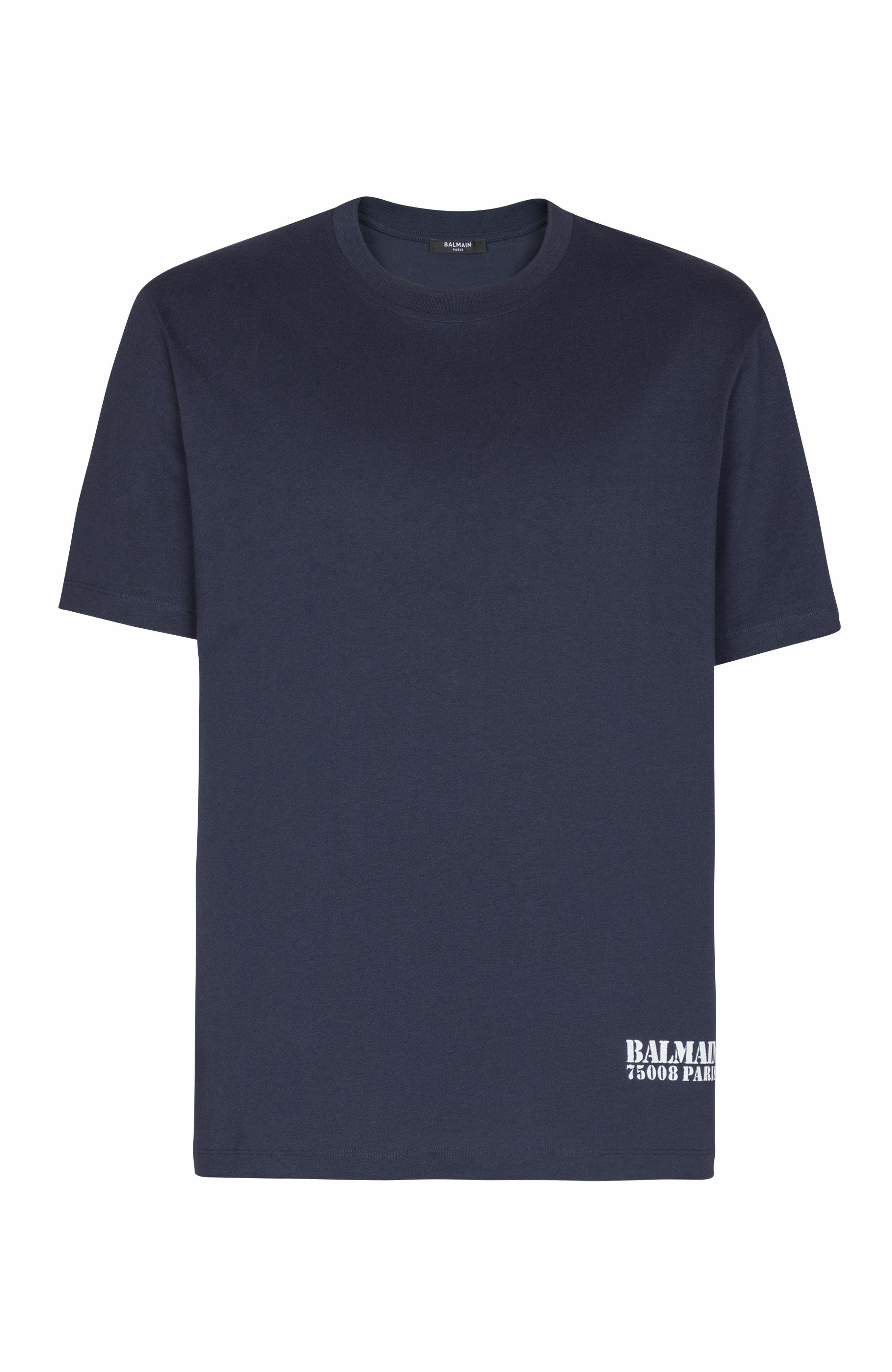 Small Balmain Stamp printed T-shirt in Navy at Nordstrom - 5