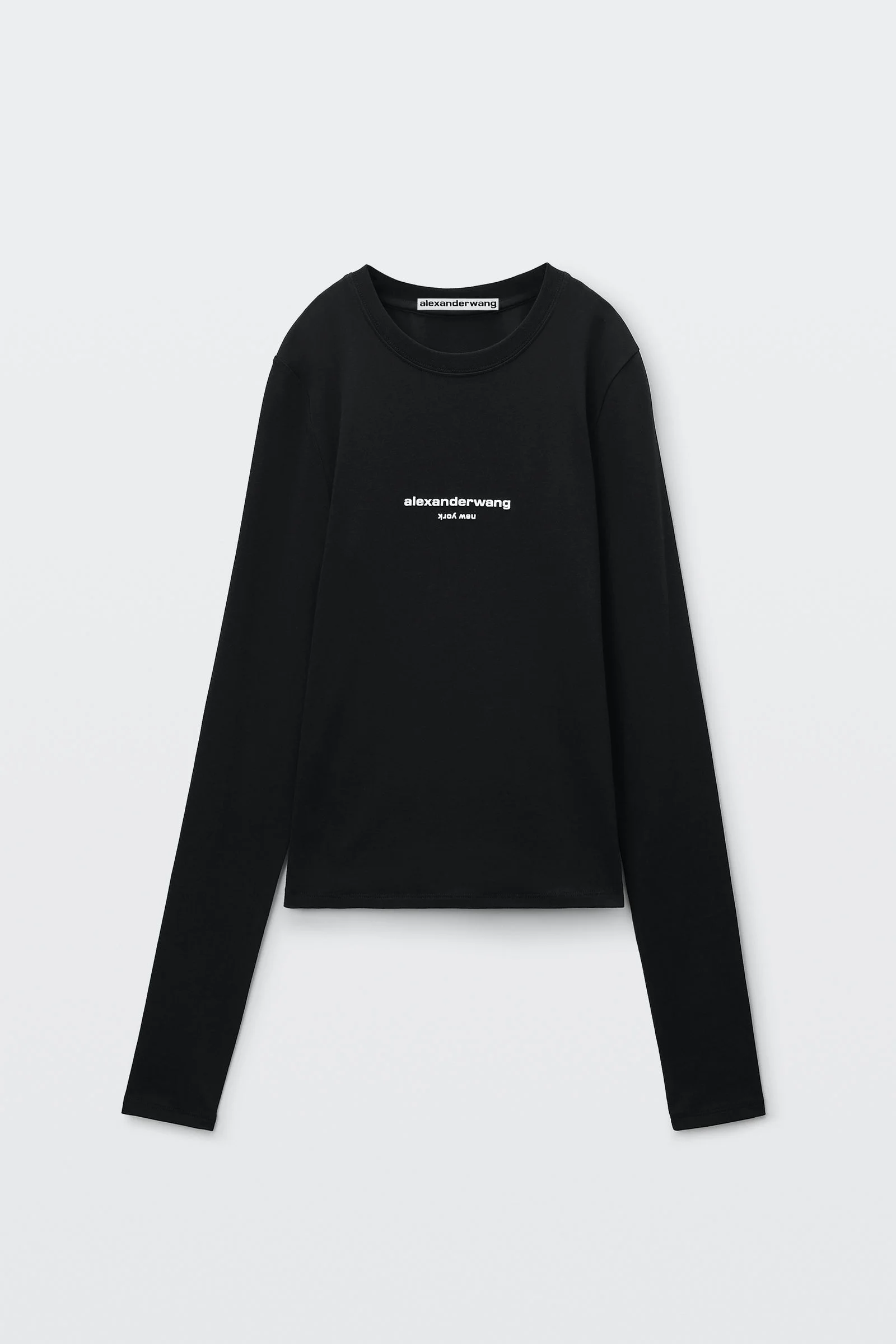 logo print fitted tee - 1