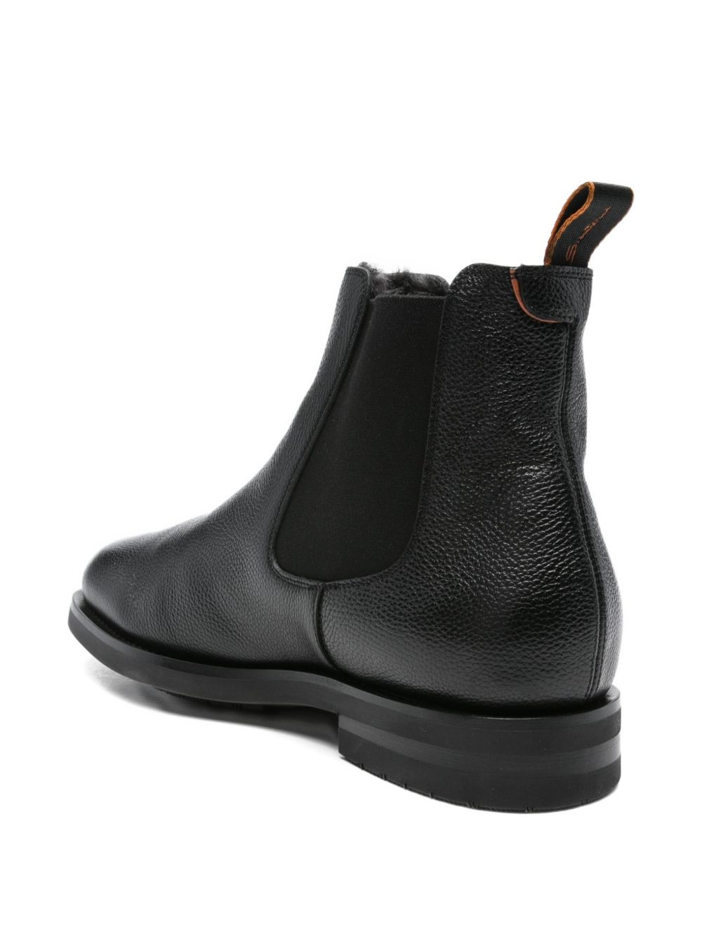 elastic-panel leather boots - 3