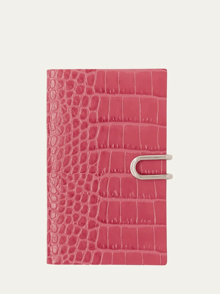Panama 2026 Weekly Agenda in Mara Croc-Embossed Leather - 1