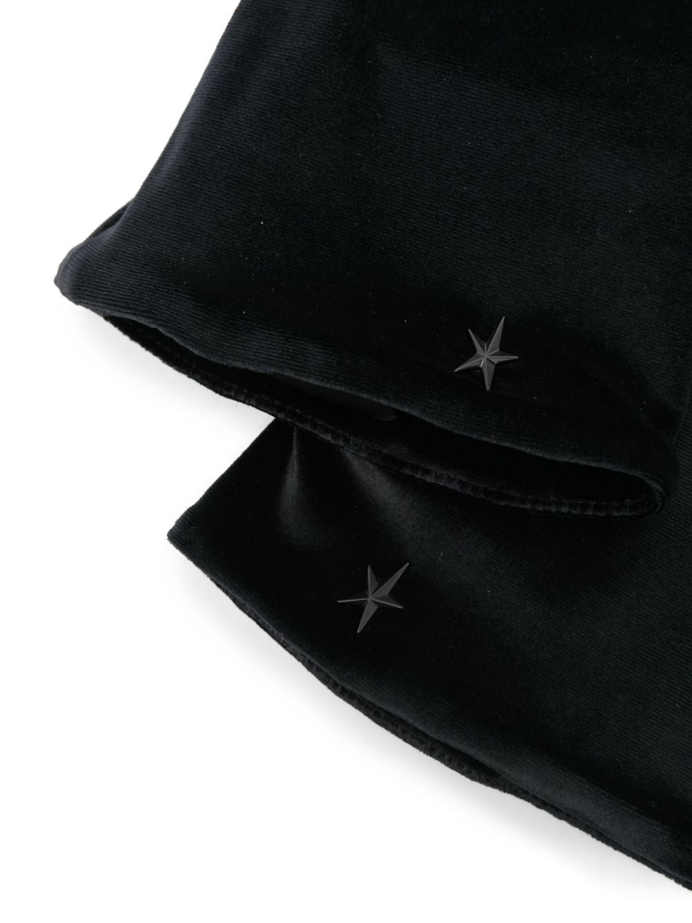 logo-embellished velvet gloves - 2