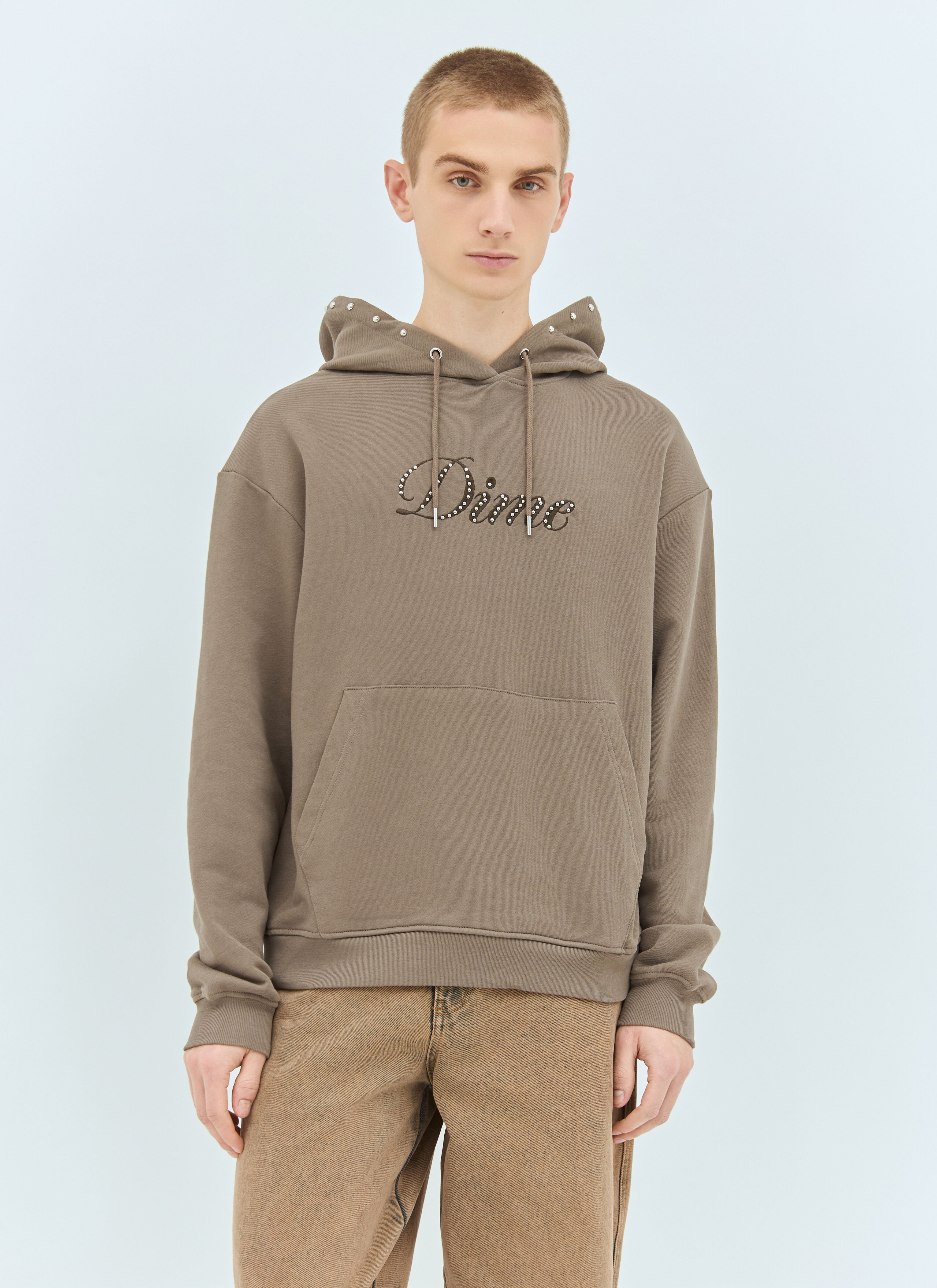 Cursive French Hooded Sweatshirt - 1