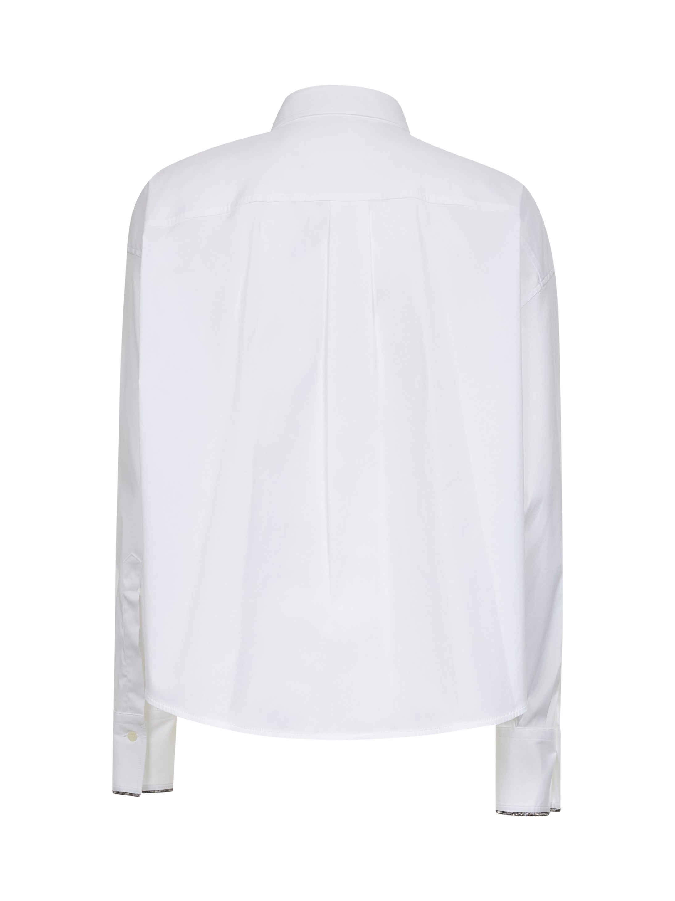 White stretch poplin Shiny Cuffs shirt - 2