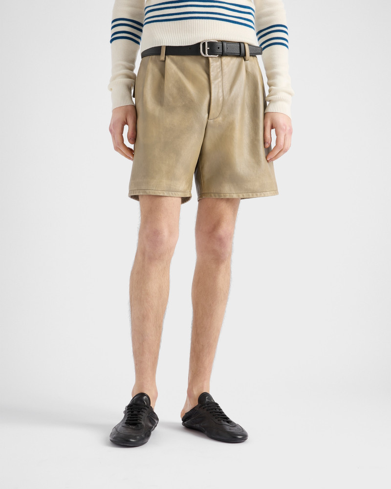Nappa leather Bermudas 3