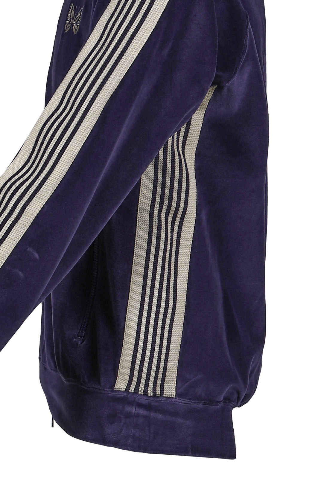 RIB COLLAR TRACK JACKET - C/PE VELOUR / NVY - 8