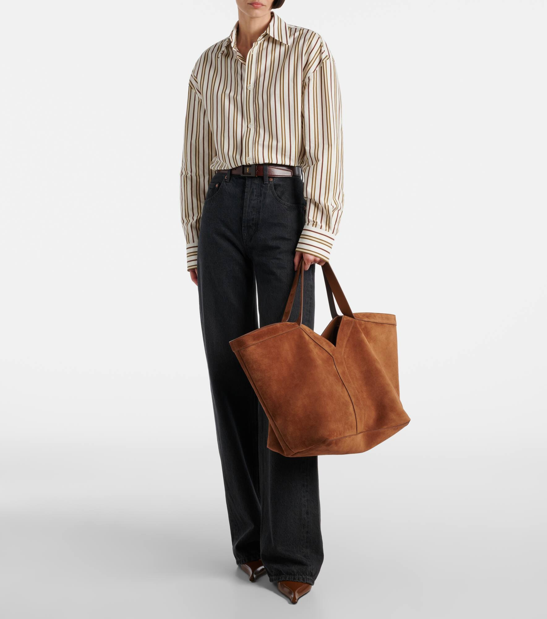 Y suede tote bag - 5