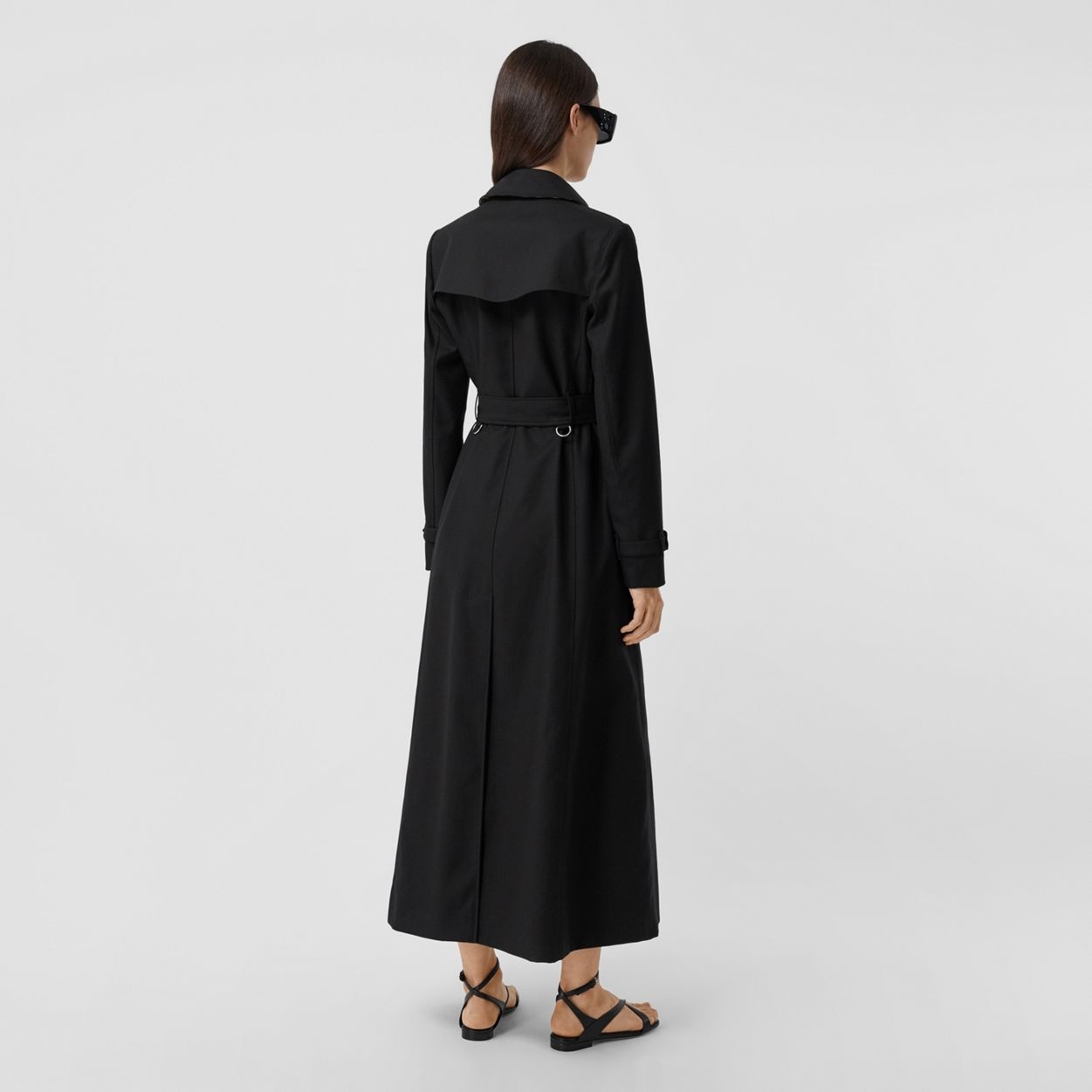 Pocket Detail Cotton Gabardine Trench Coat - 4