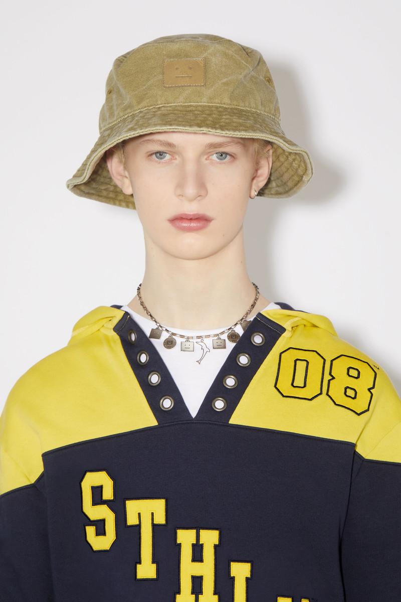 Hooded varsity sweater - Regular fit - Yellow/navy 5