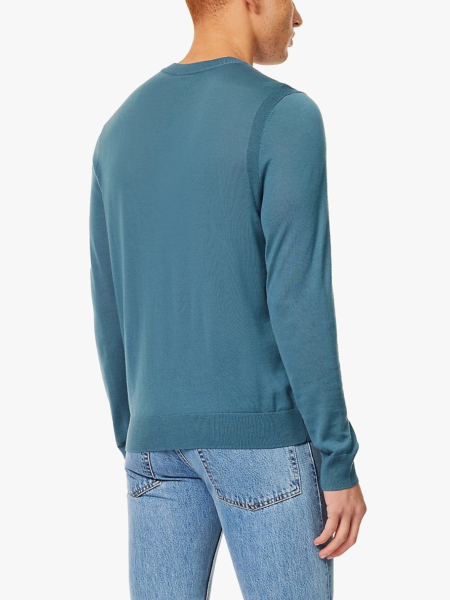 Crewneck long-sleeve merino-wool jumper - 4