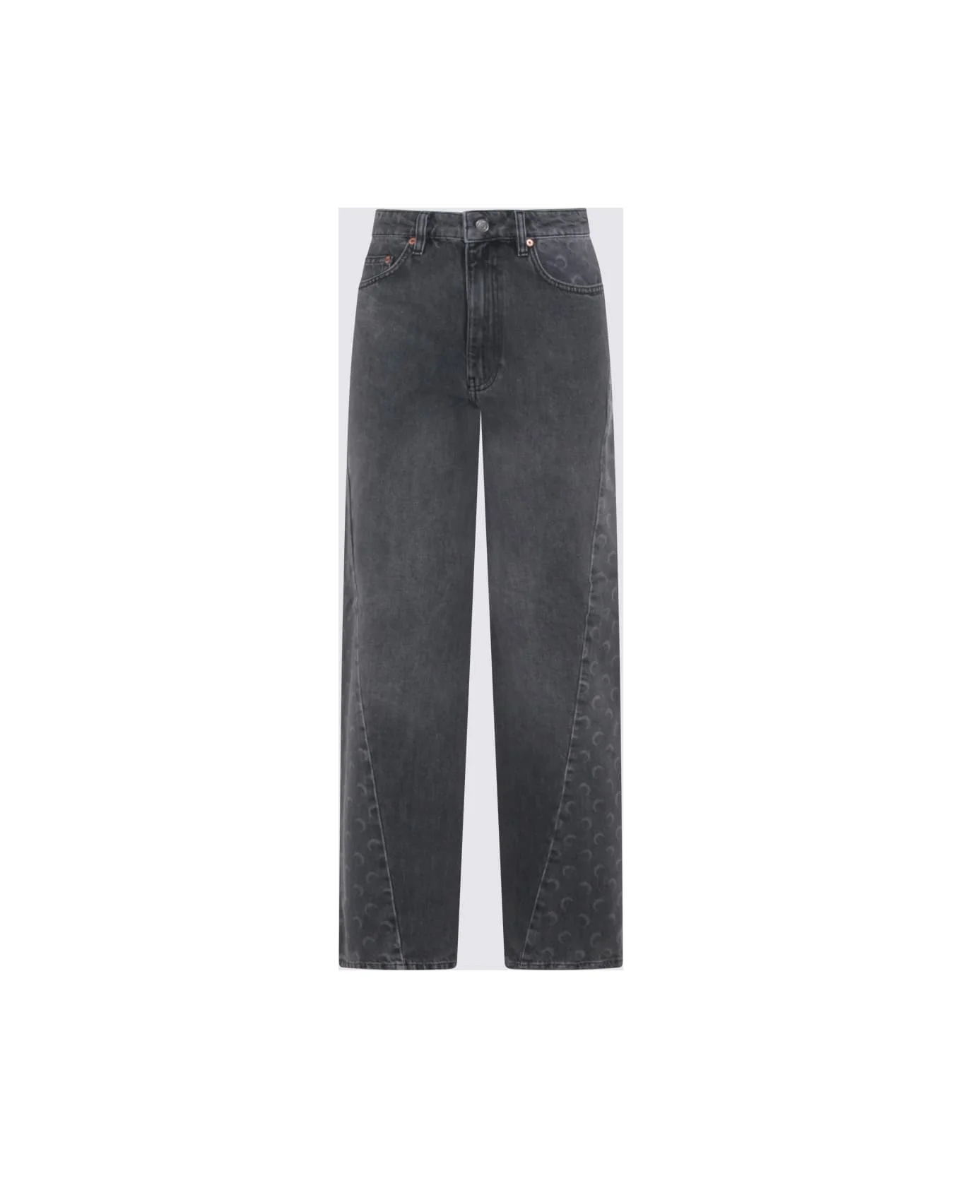 Dark Grey Cotton Jeans - 1