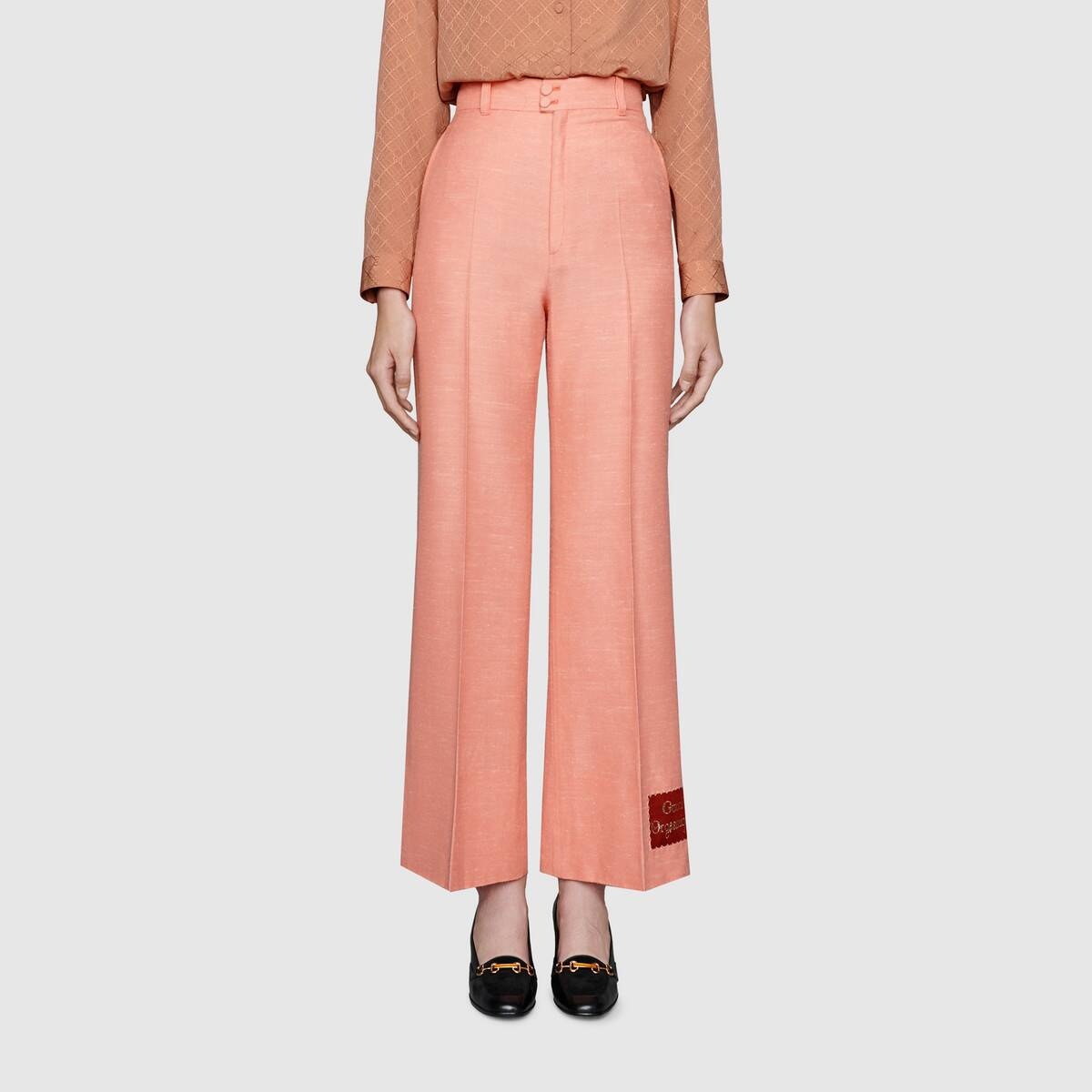 Wide viscose pant with Gucci Orgasmique - 3